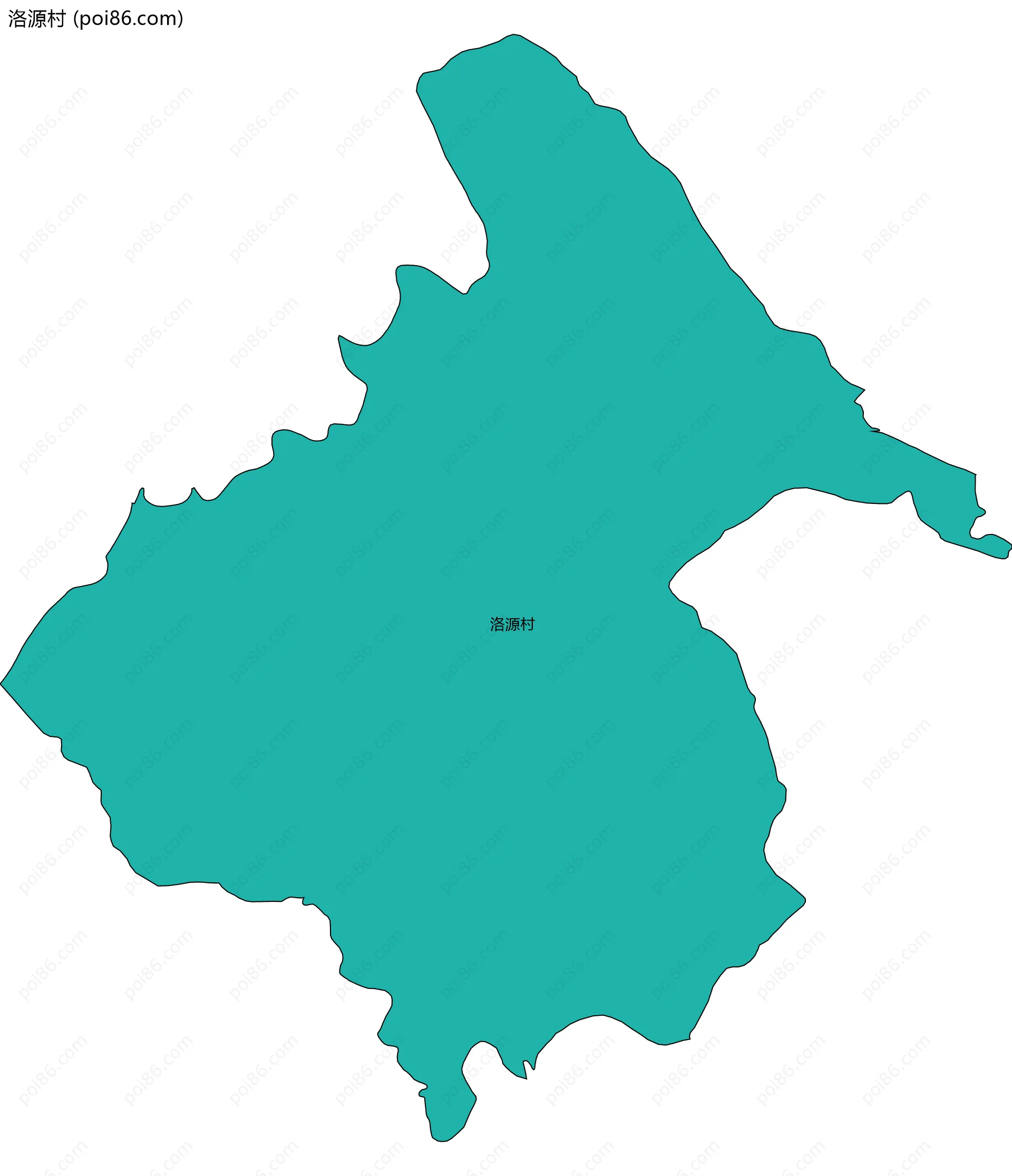 洛源村边界地图