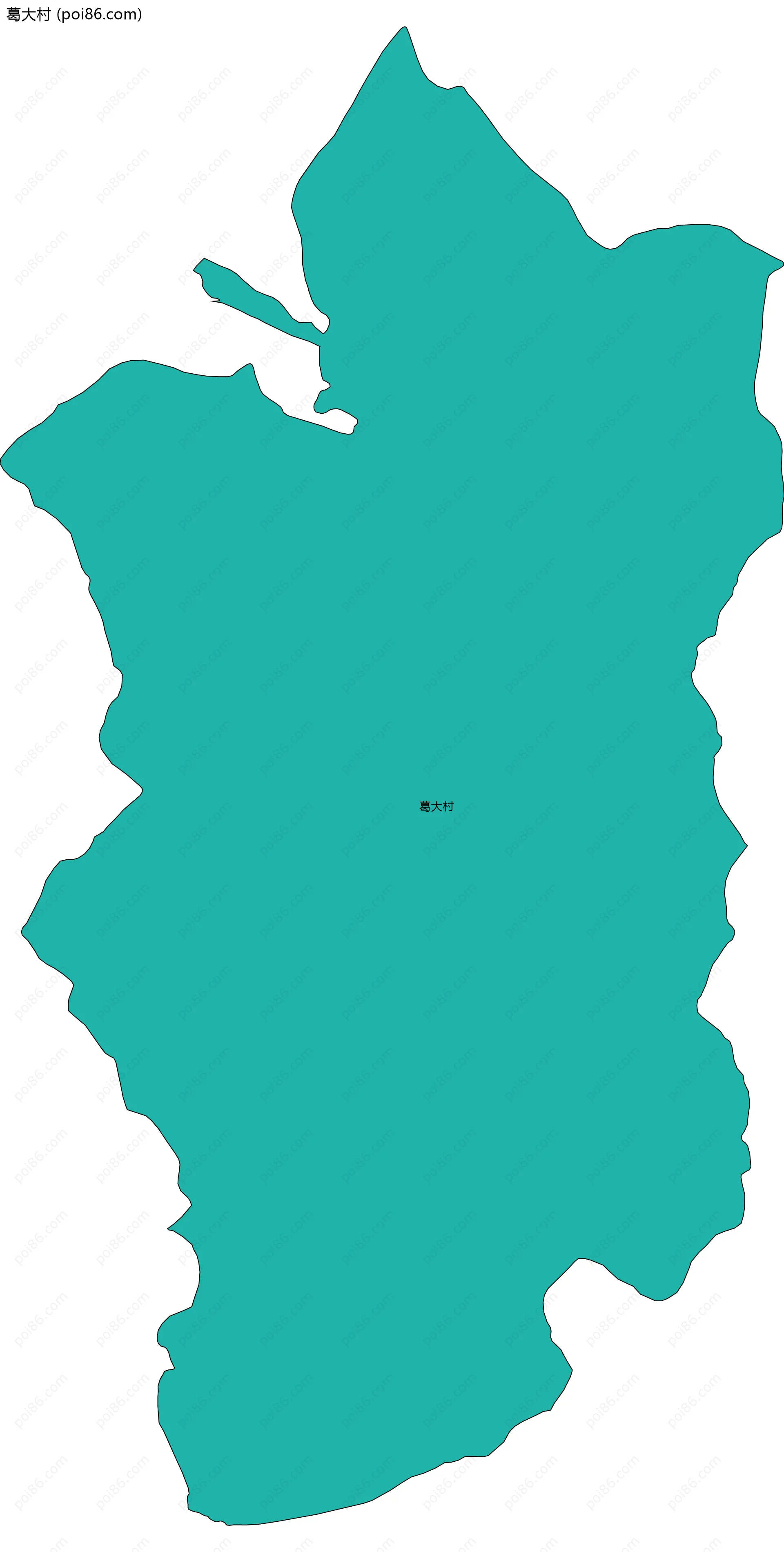 葛大村边界地图