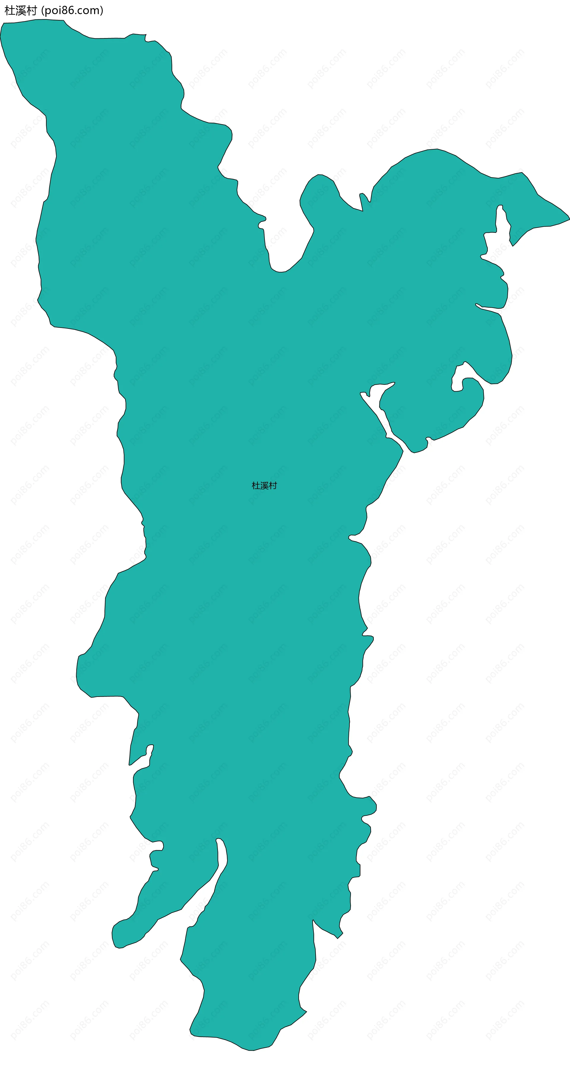 杜溪村边界地图