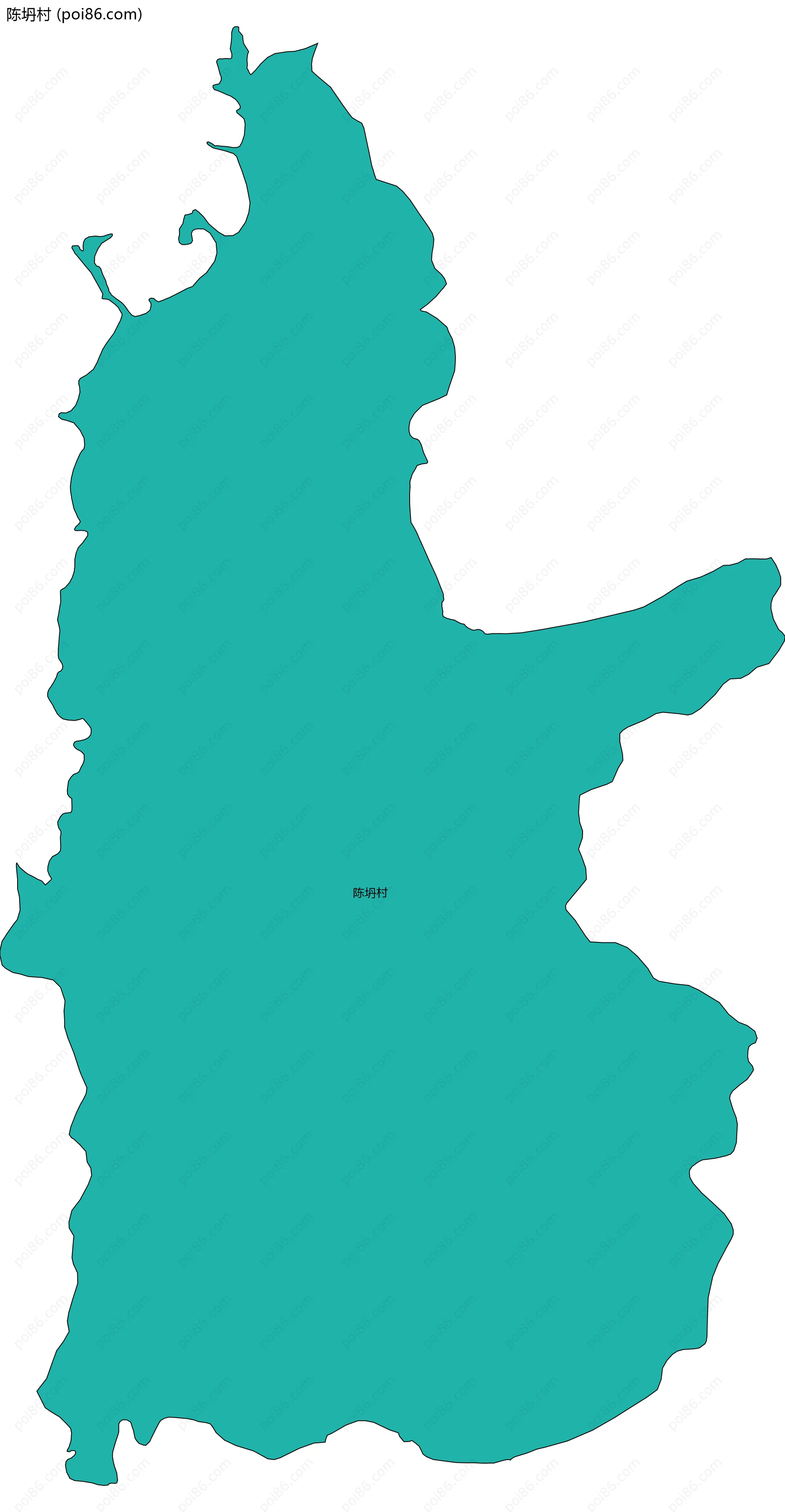 陈坍村边界地图