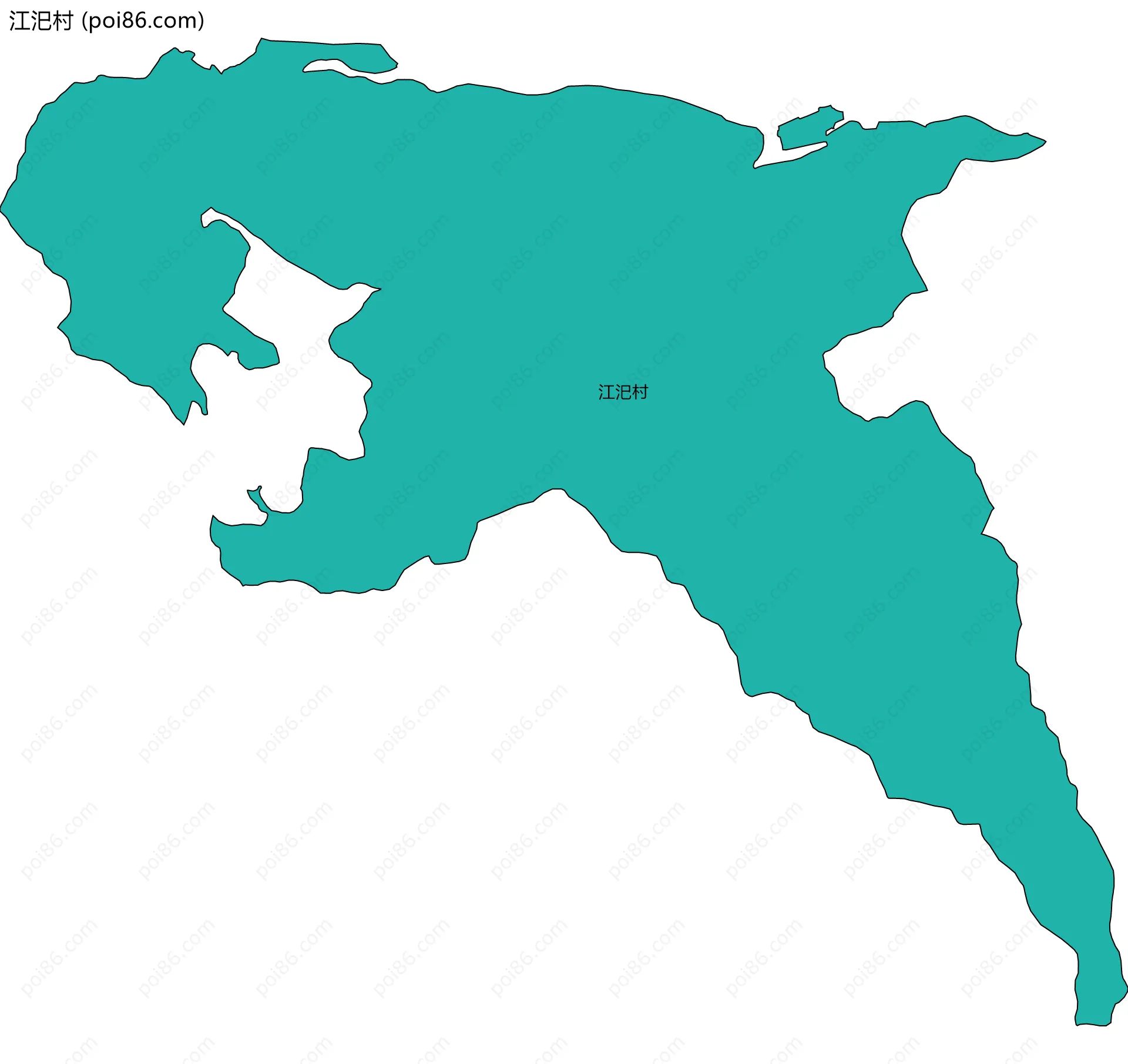 江汜村边界地图