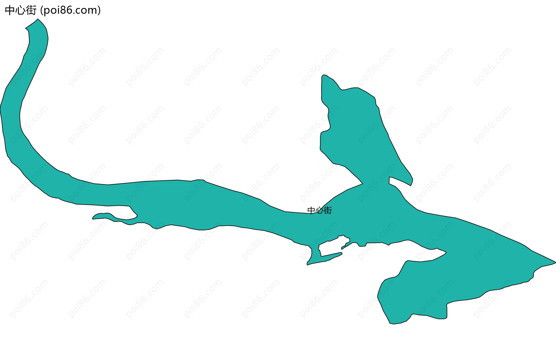 中心街边界地图
