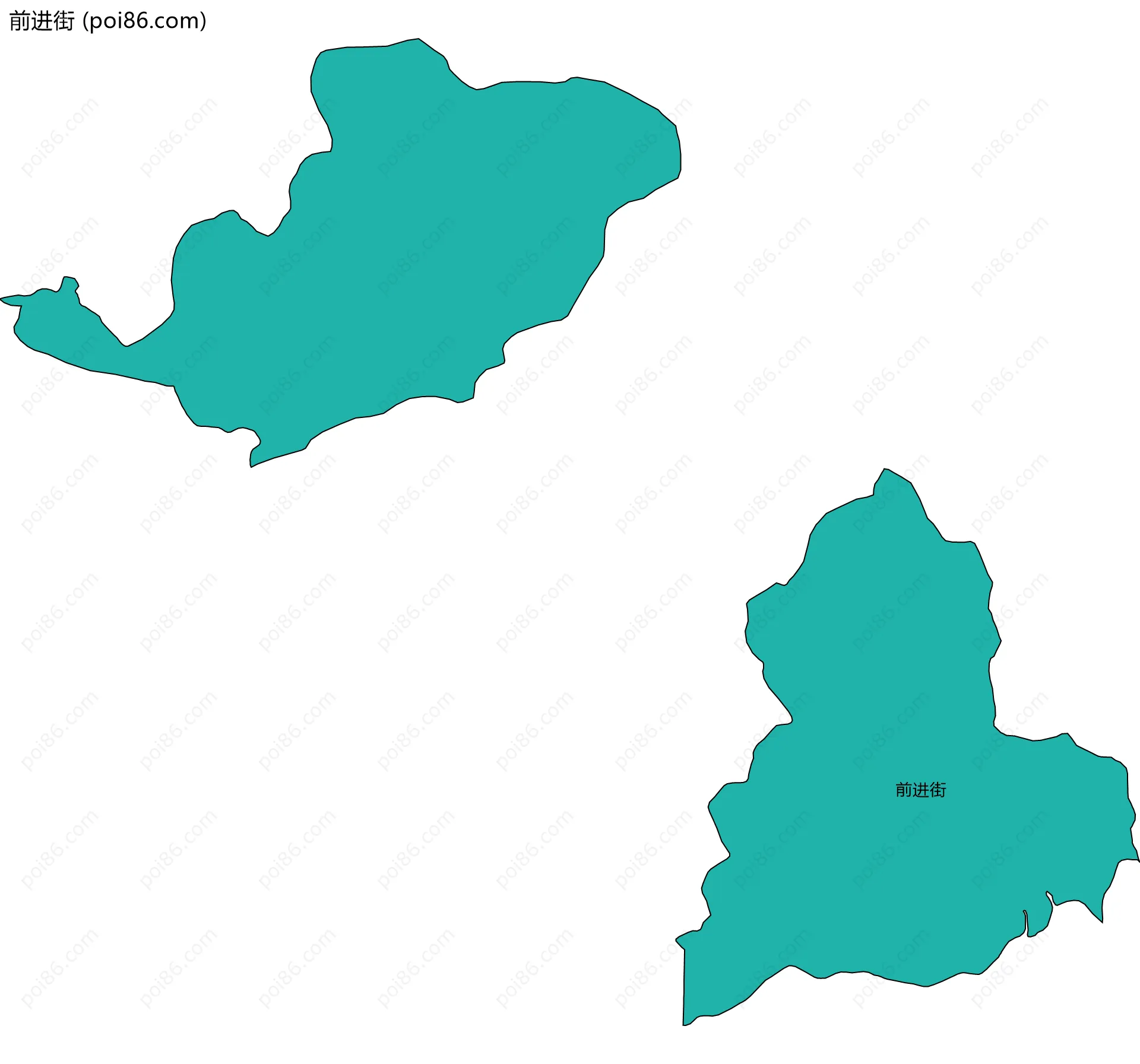 前进街边界地图