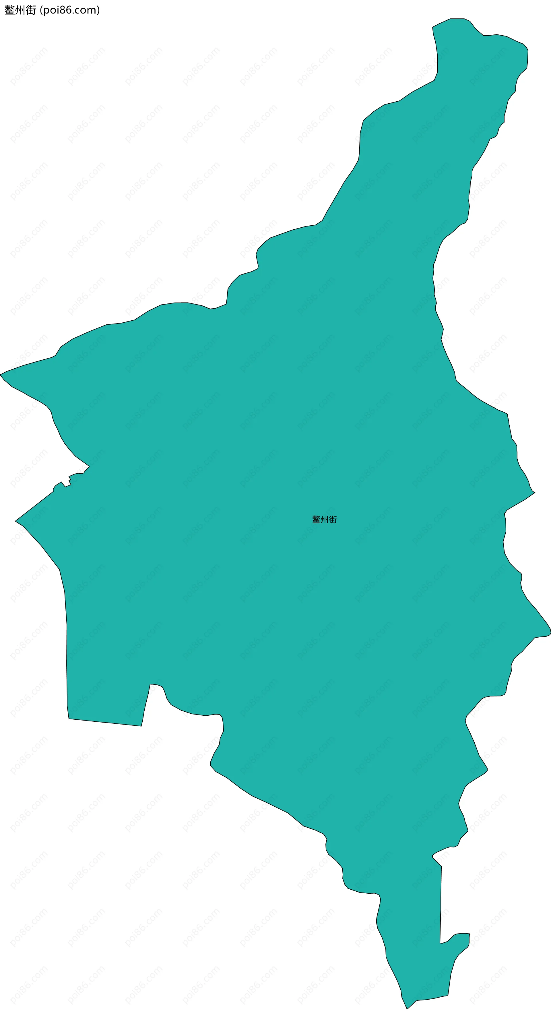 鳌州街边界地图