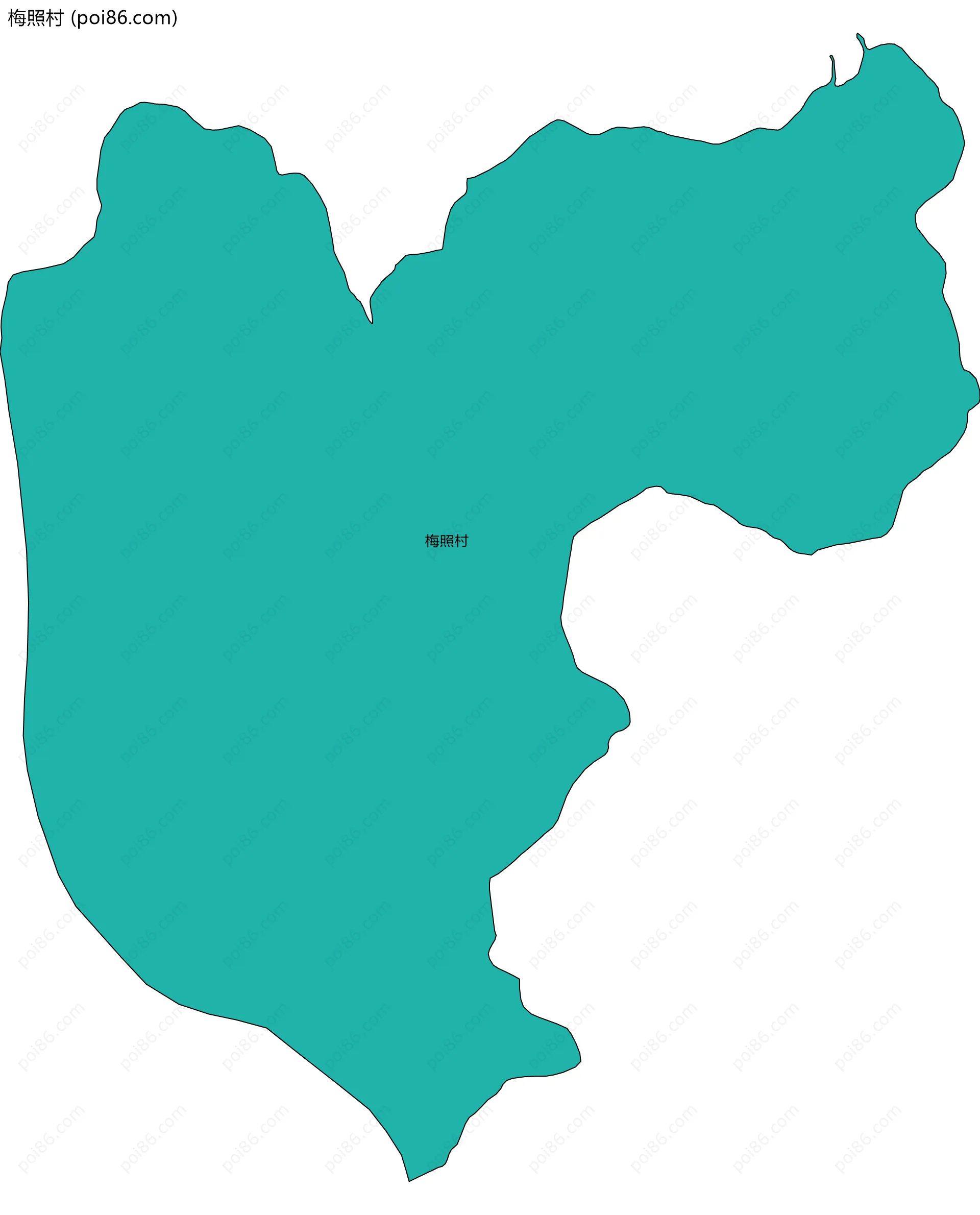 梅照村边界地图