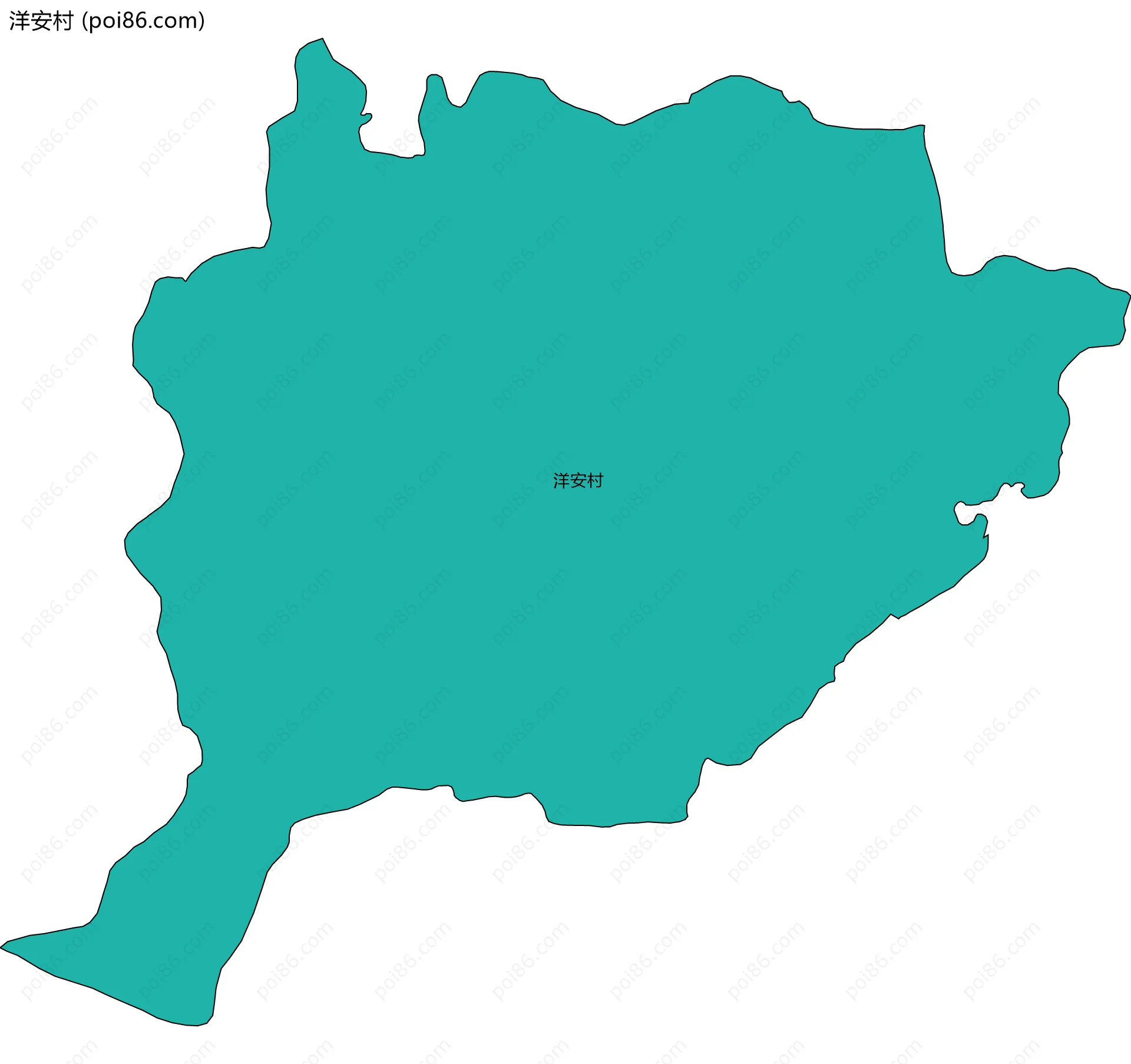洋安村边界地图