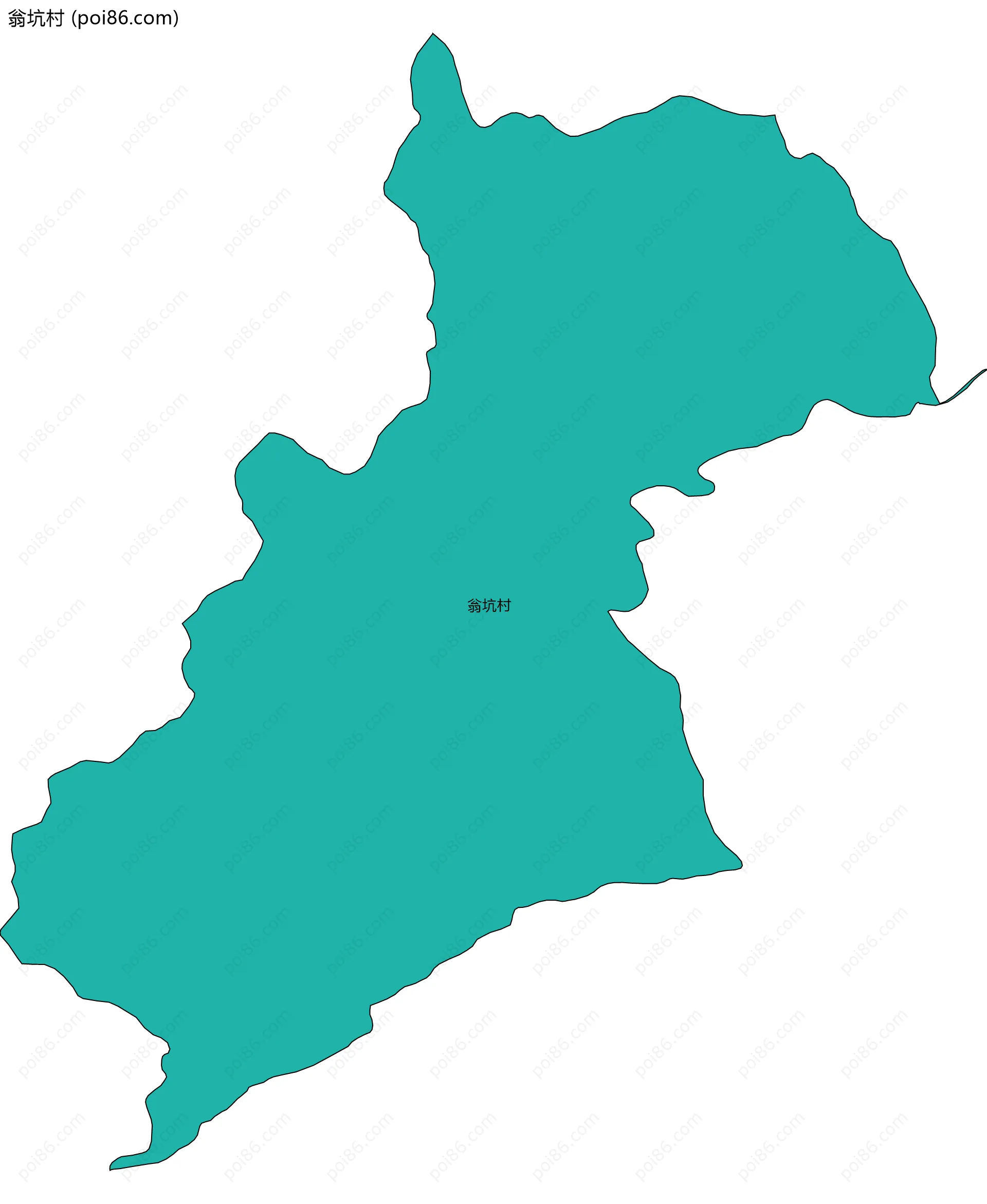 翁坑村边界地图