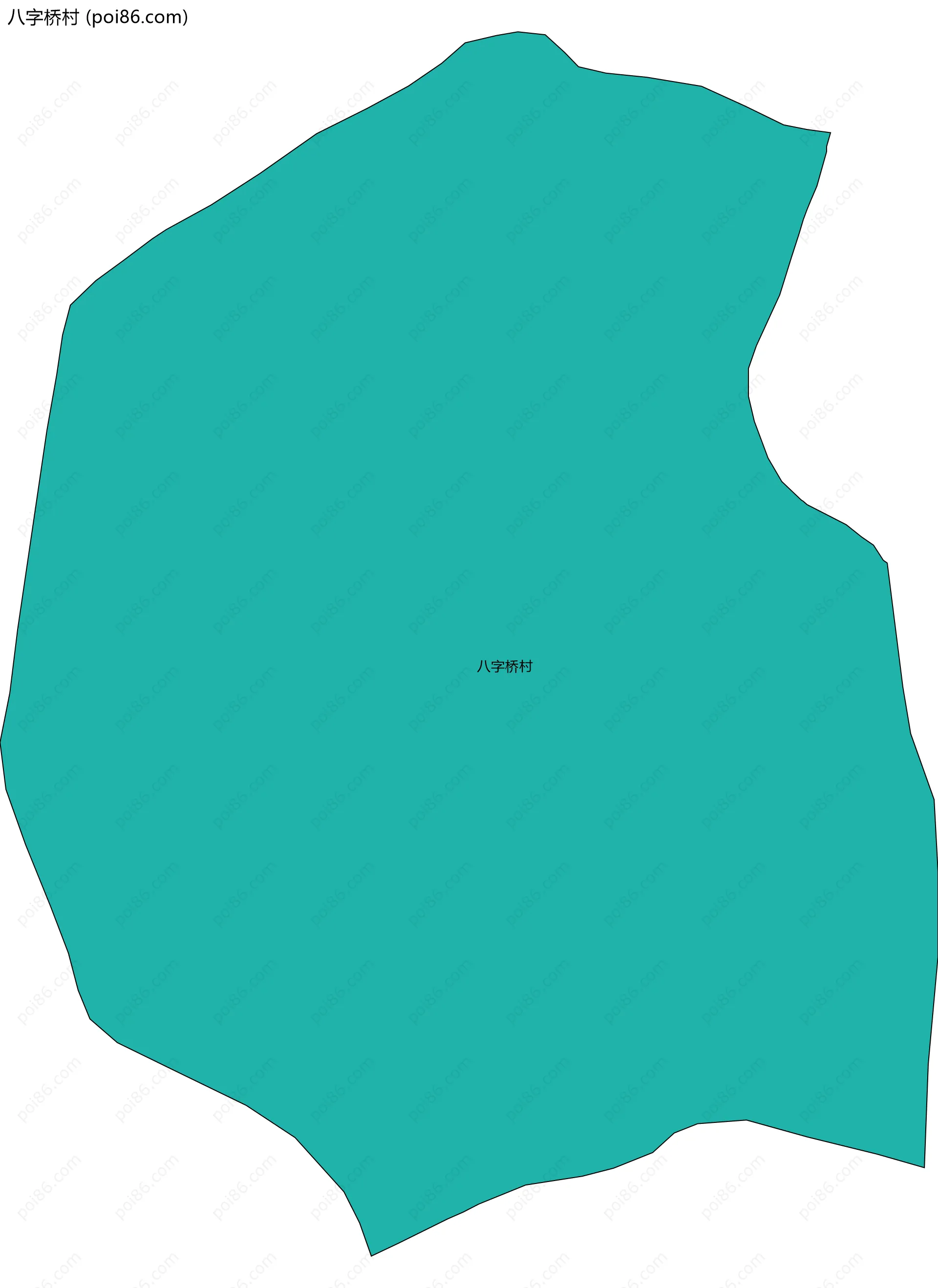 八字桥村边界地图