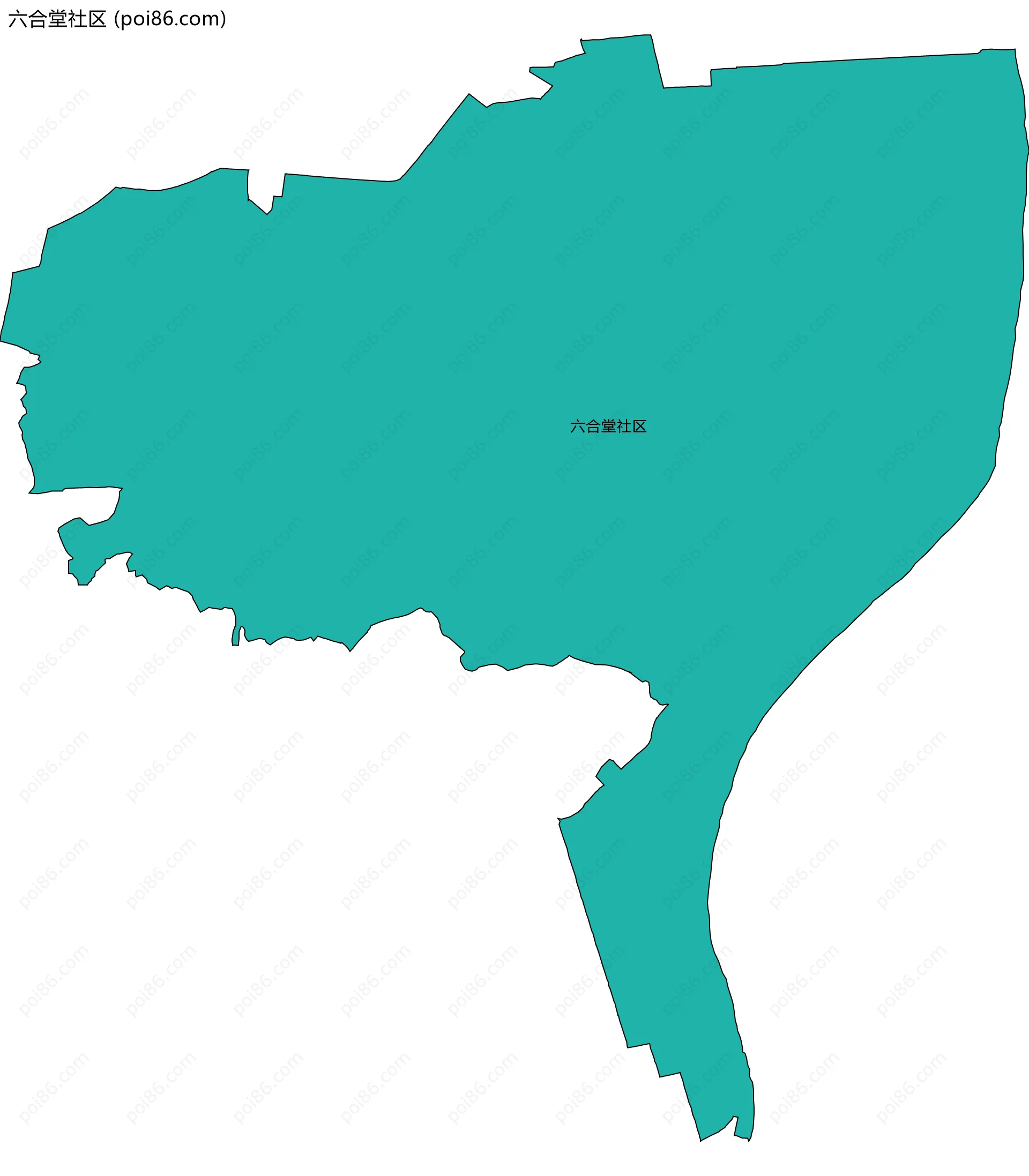 六合堂社区边界地图