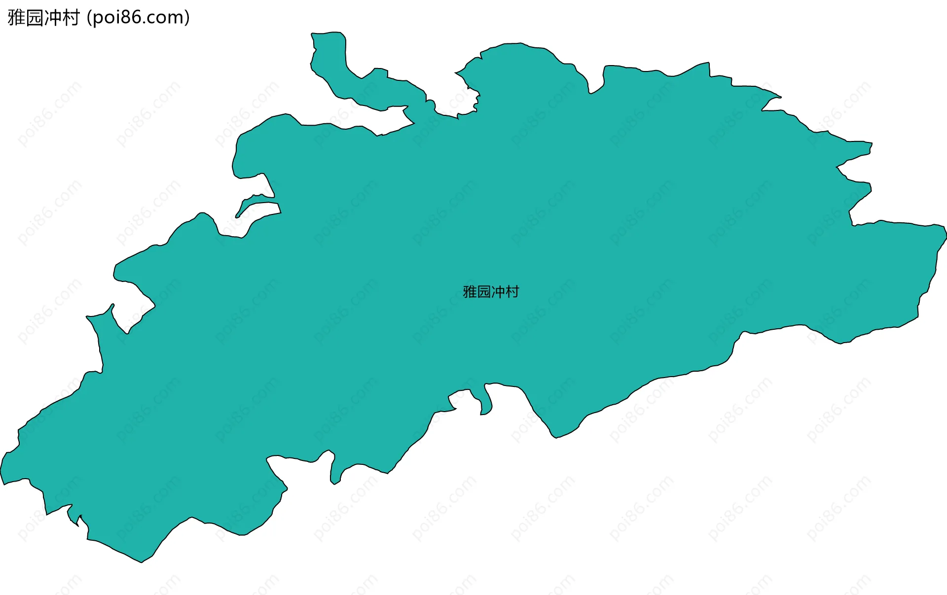 雅园冲村边界地图