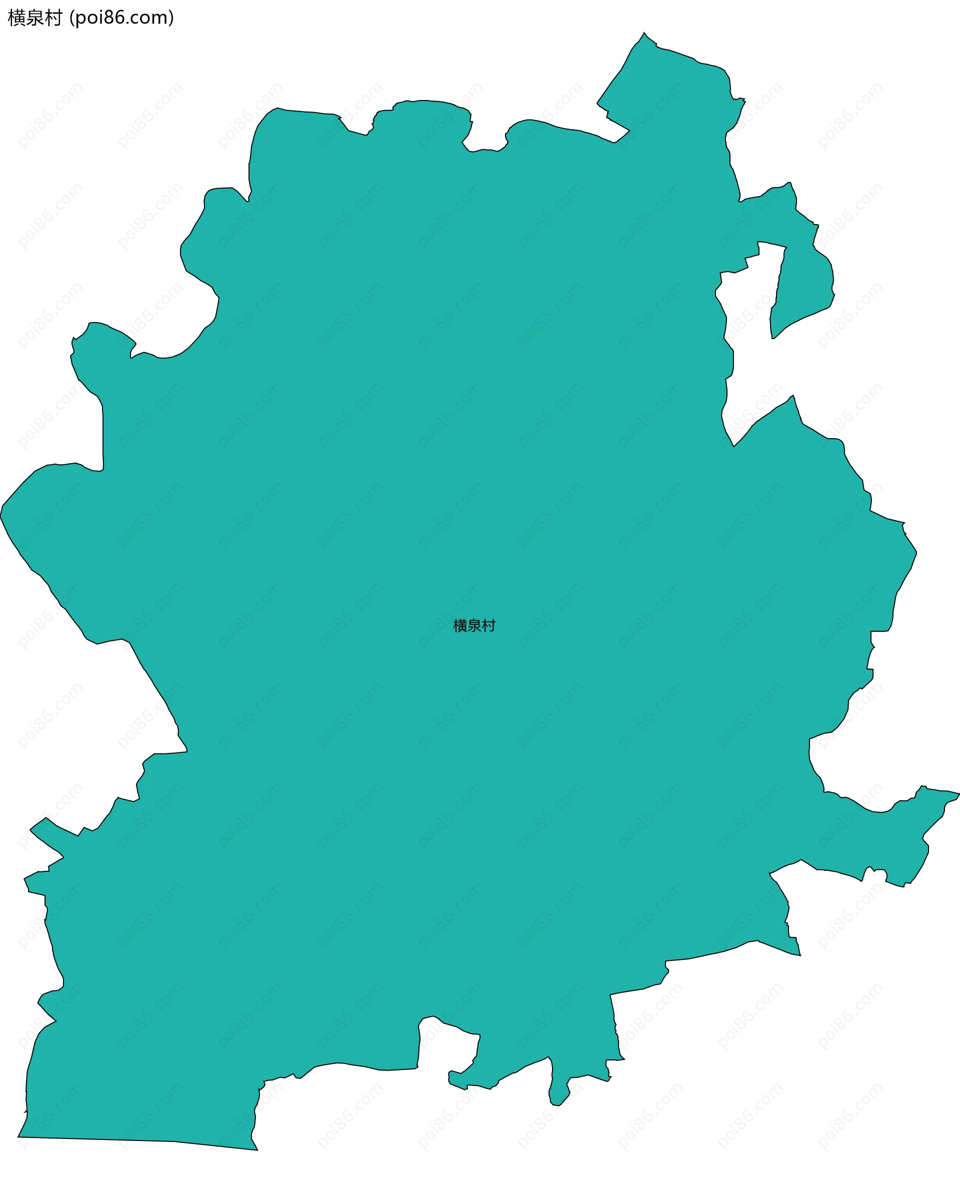 横泉村边界地图