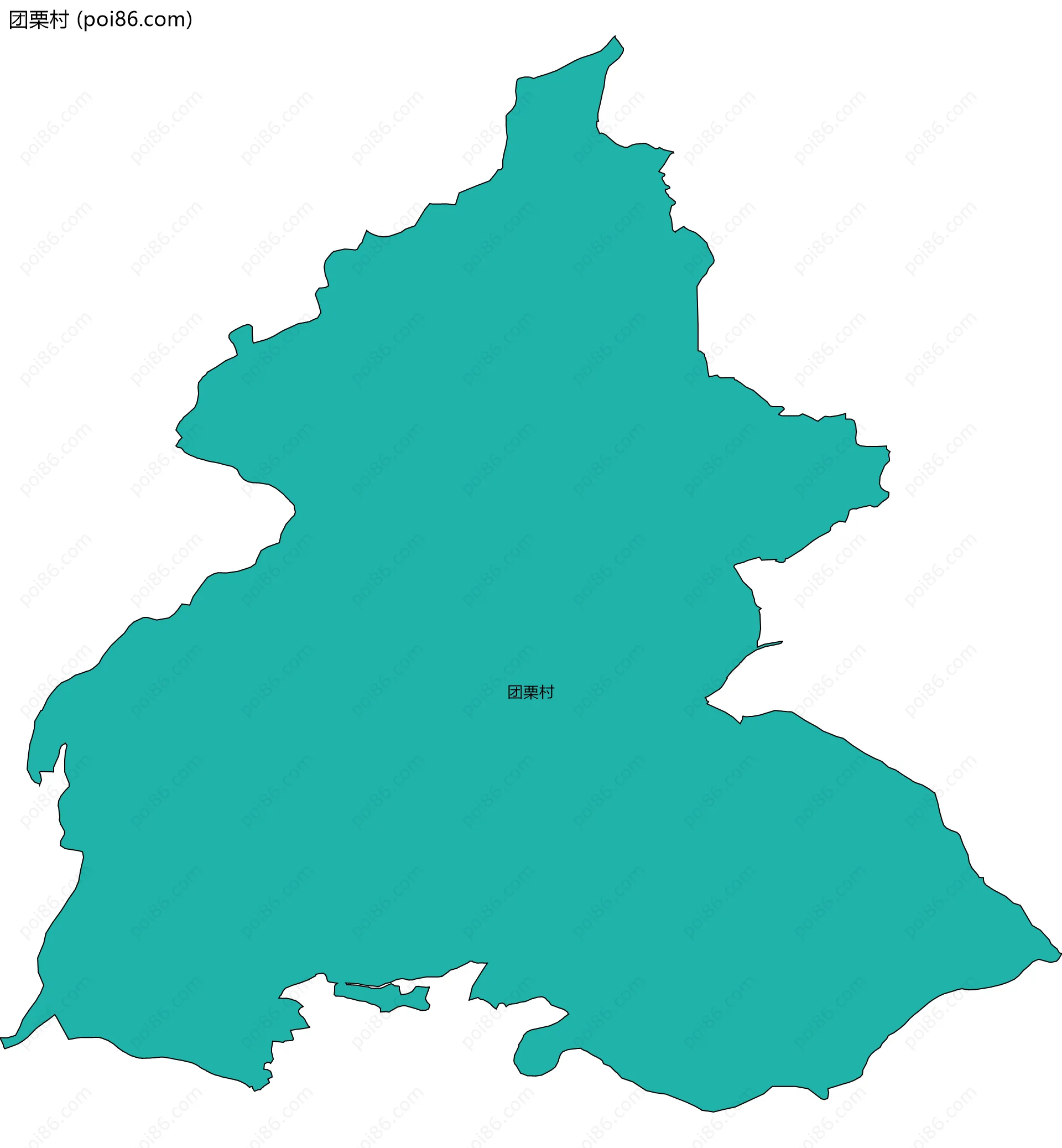 团栗村边界地图