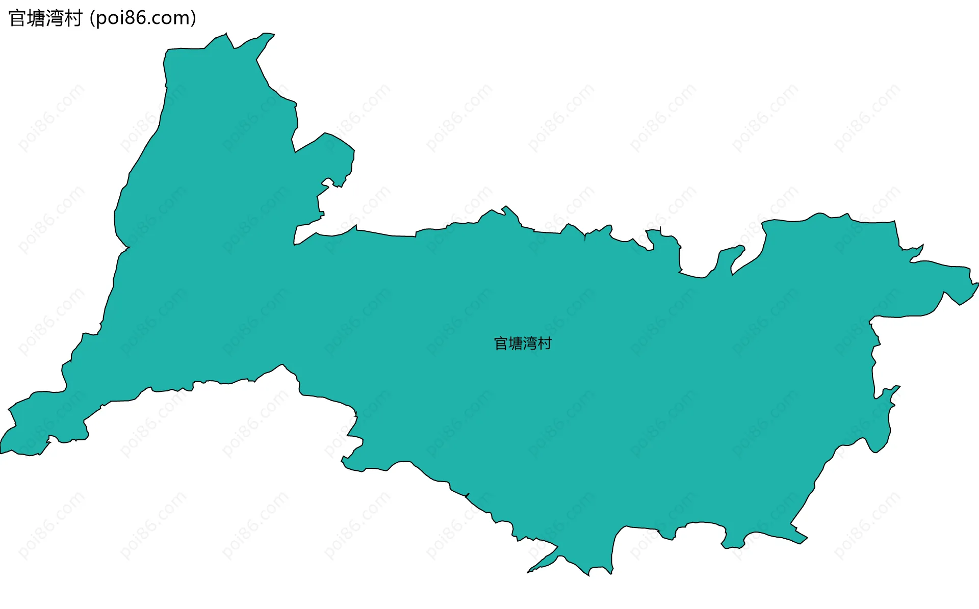 官塘湾村边界地图