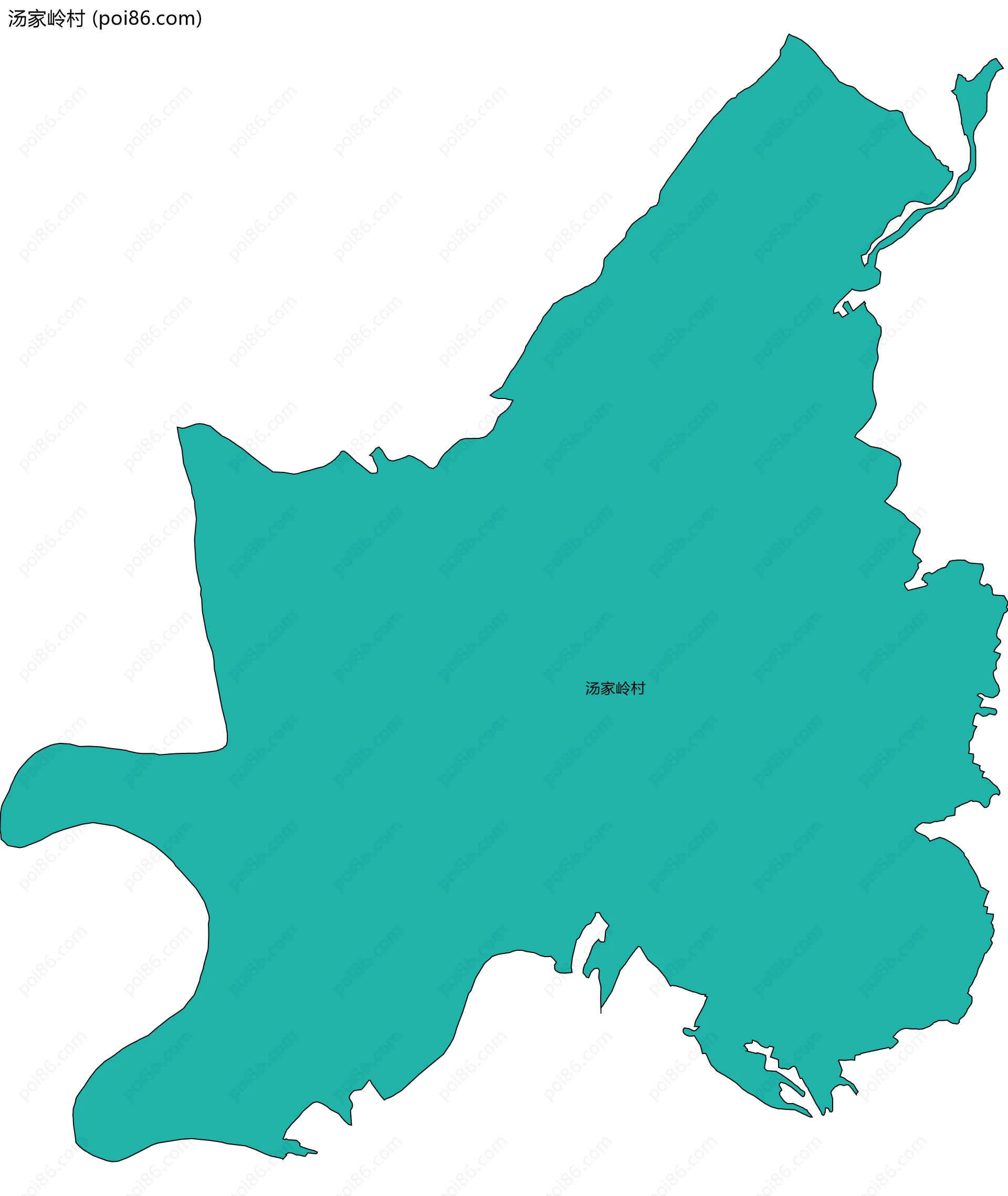 汤家岭村边界地图