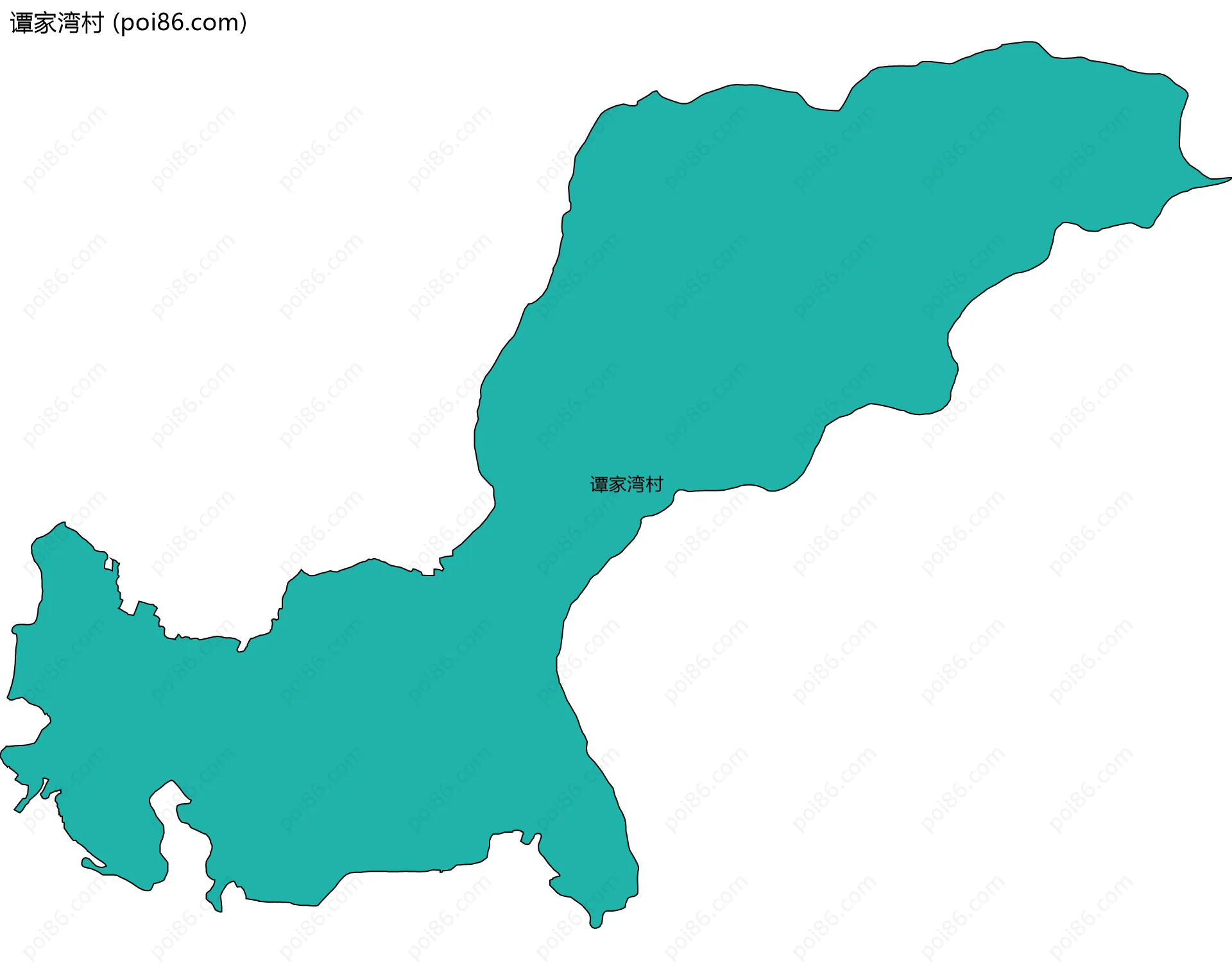 谭家湾村边界地图