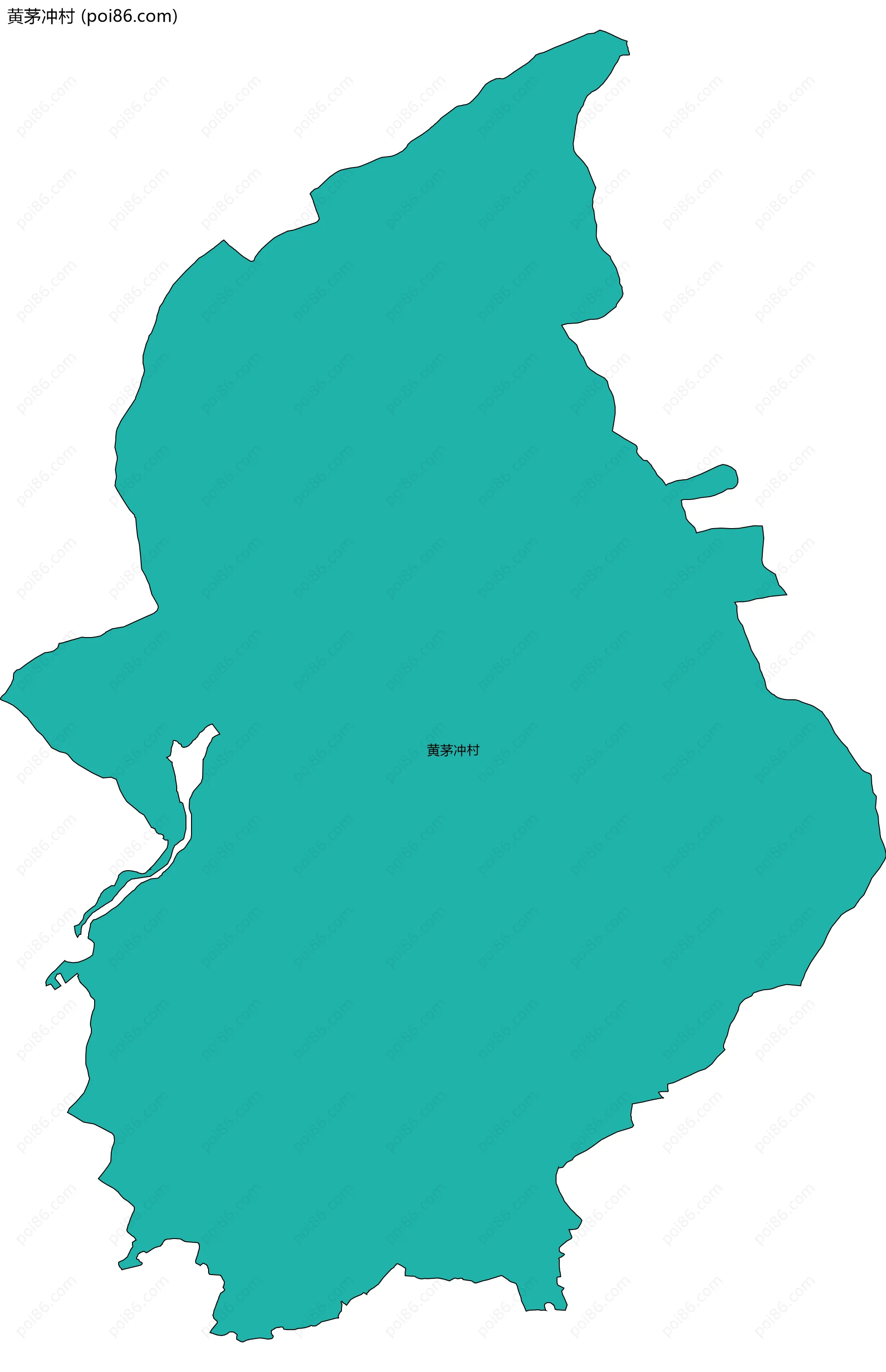 黄茅冲村边界地图