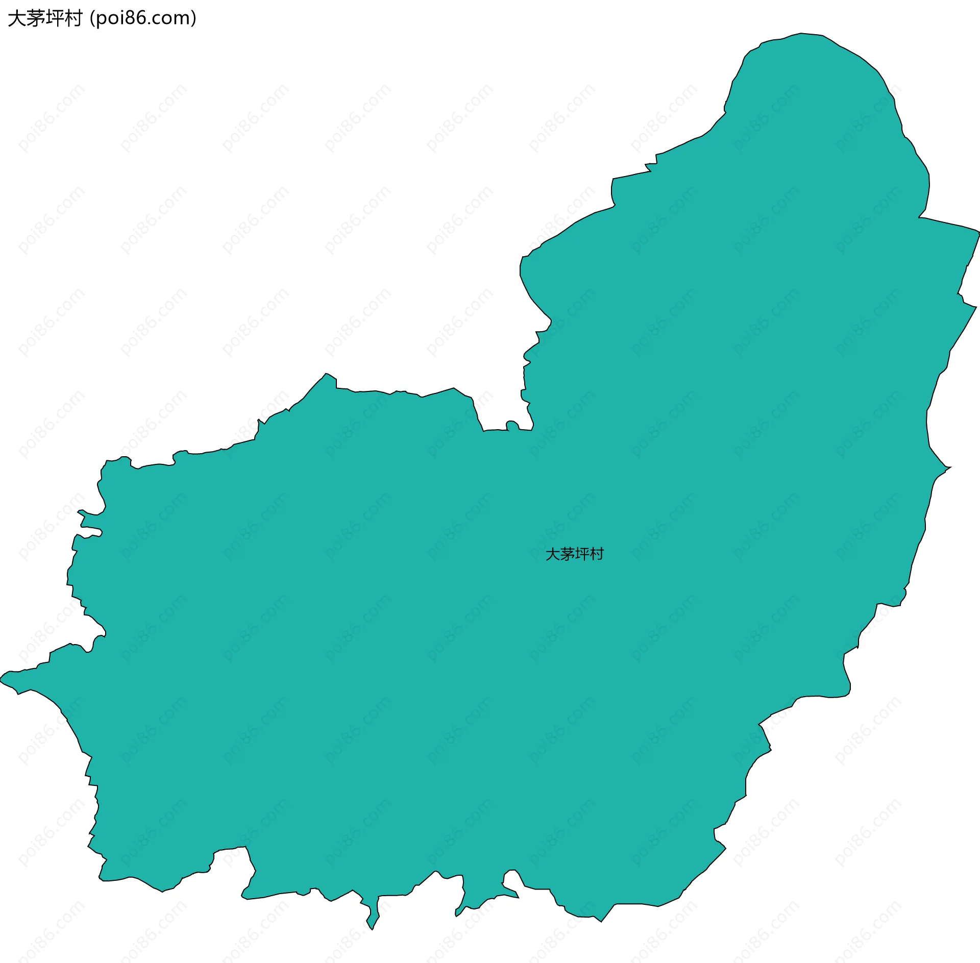 大茅坪村边界地图