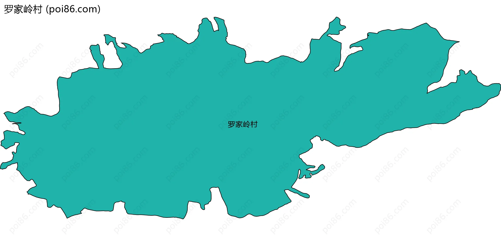 罗家岭村边界地图