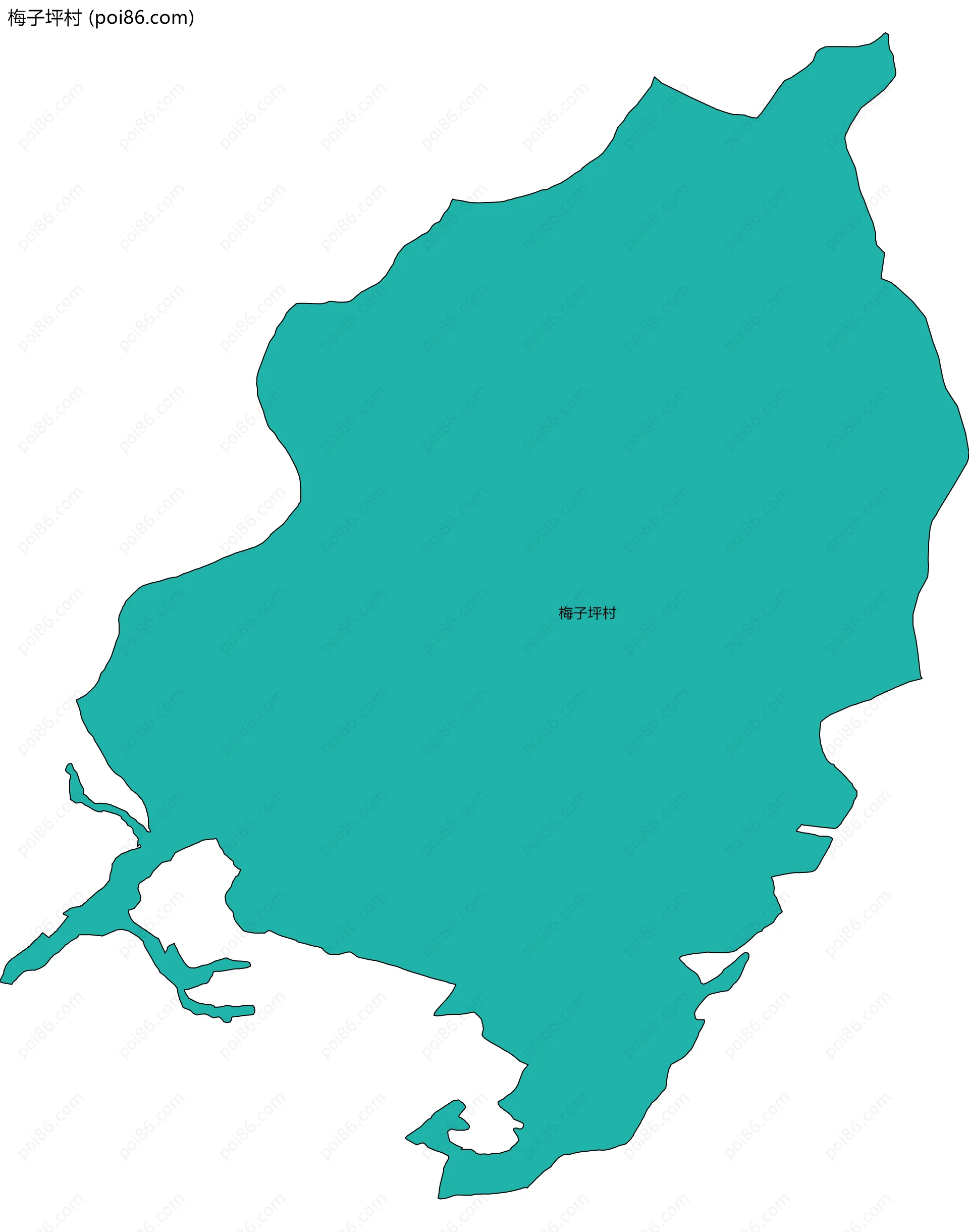 梅子坪村边界地图