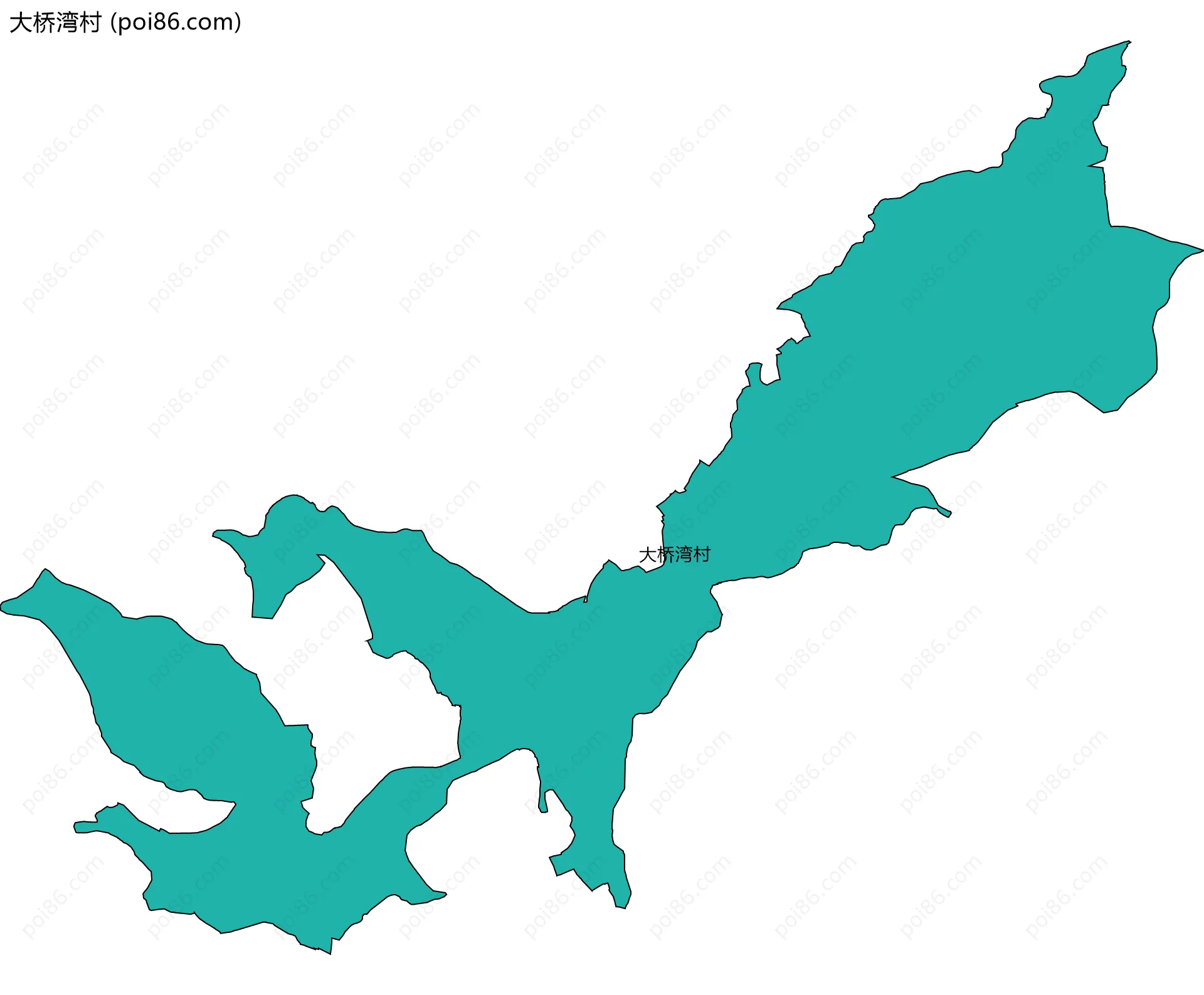 大桥湾村边界地图