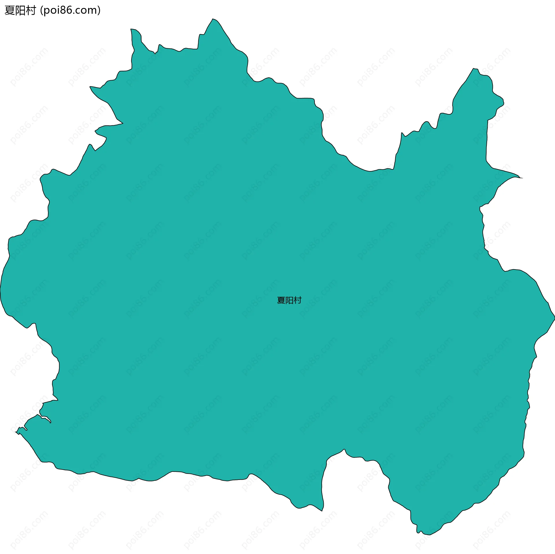 夏阳村边界地图