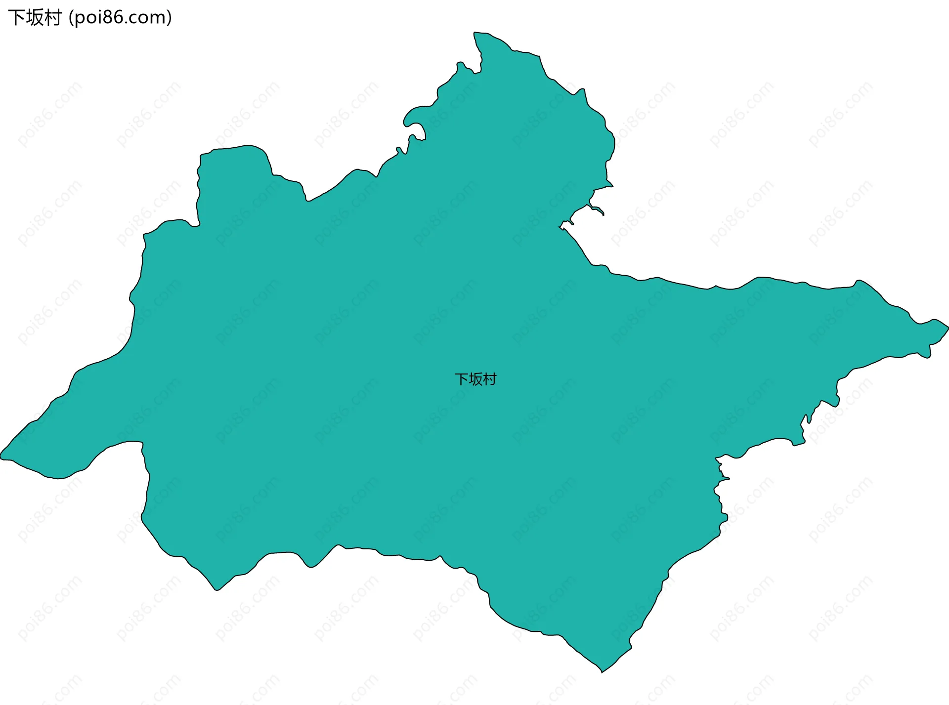 下坂村边界地图