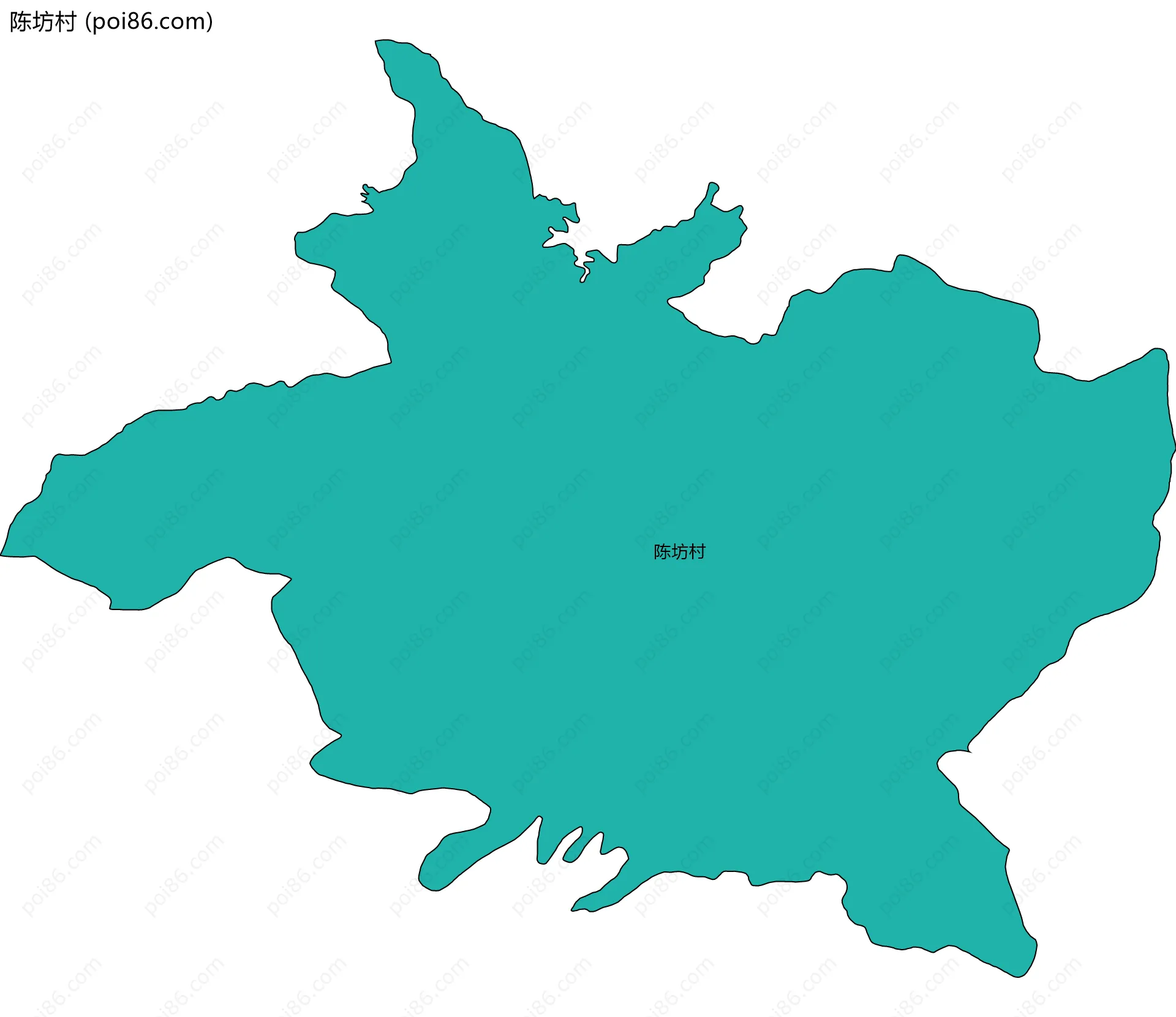 陈坊村边界地图