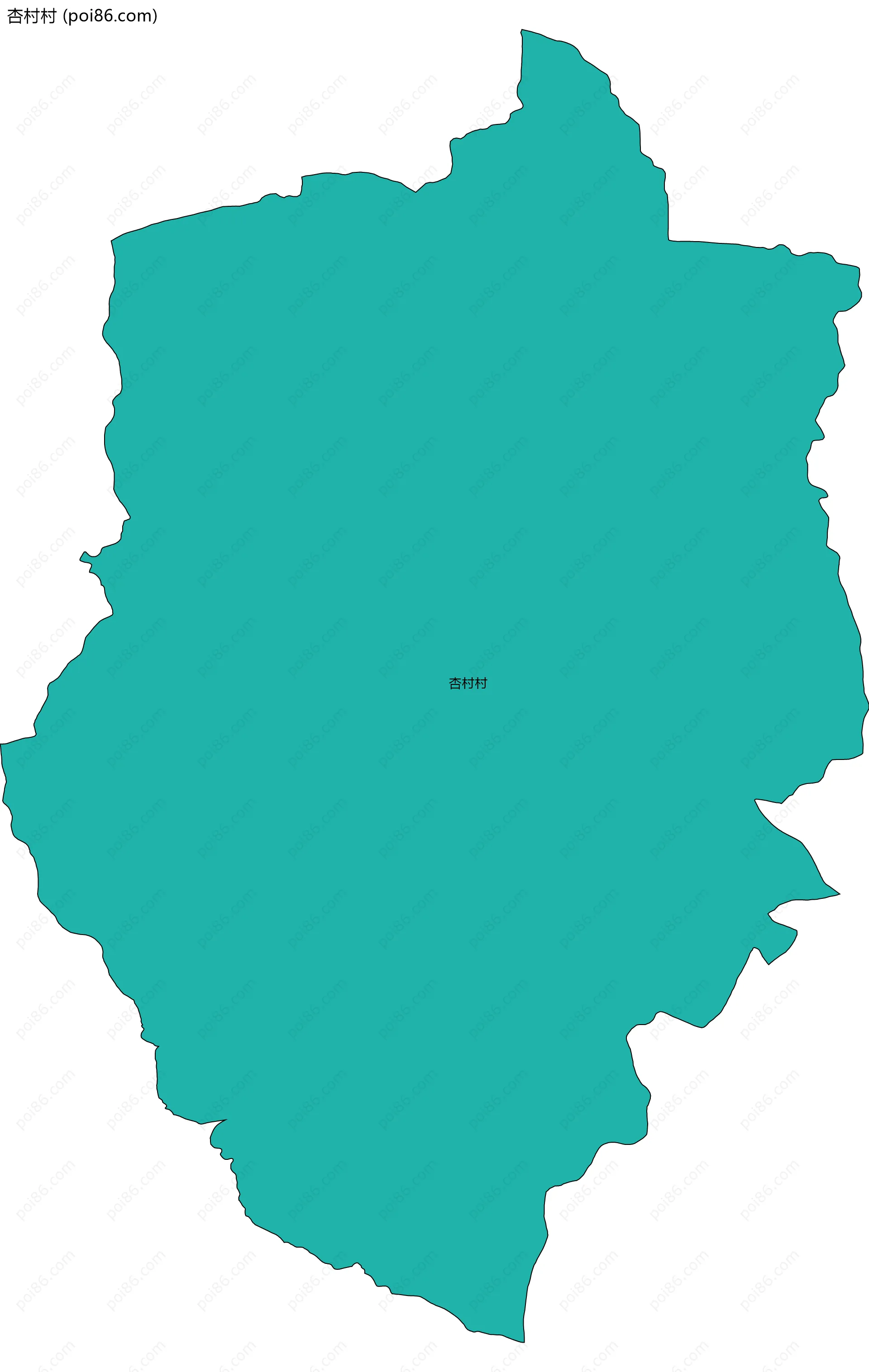 杏村村边界地图