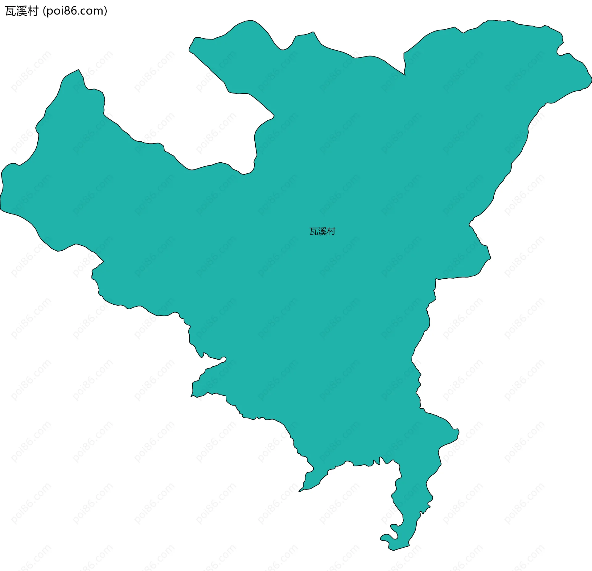 瓦溪村边界地图