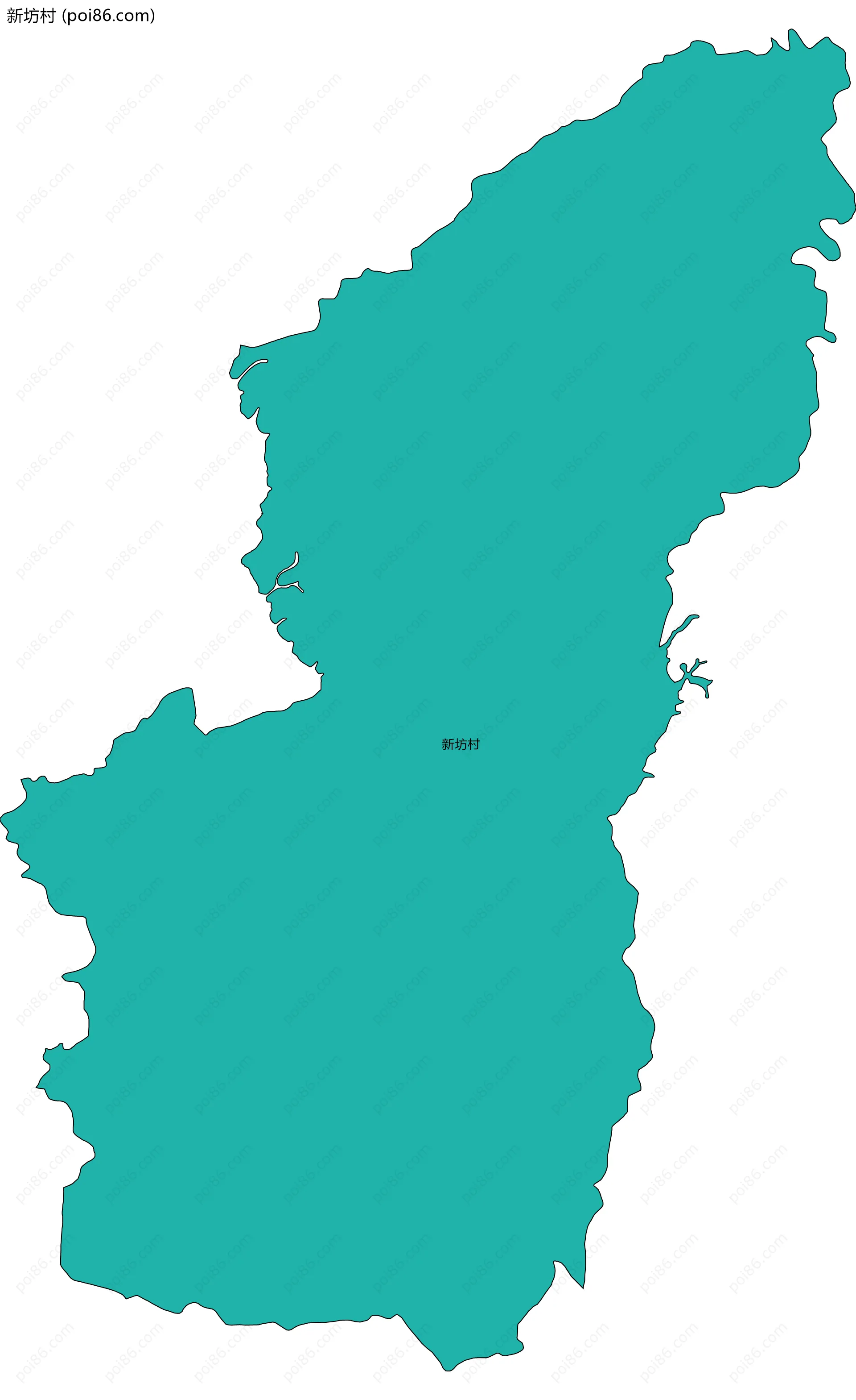 新坊村边界地图