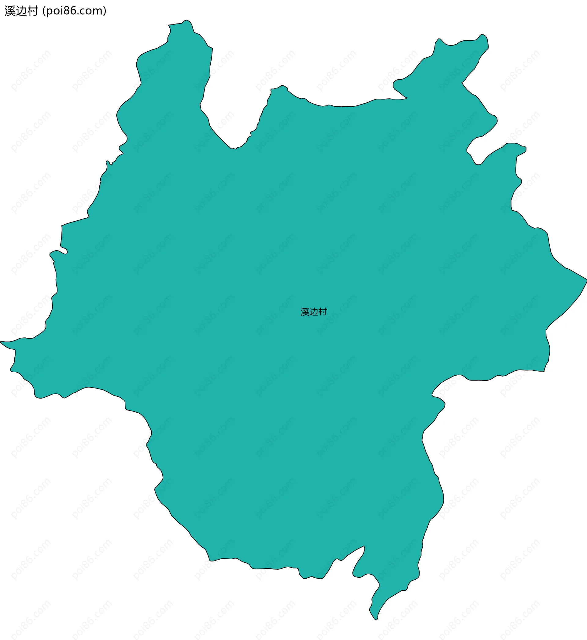 溪边村边界地图