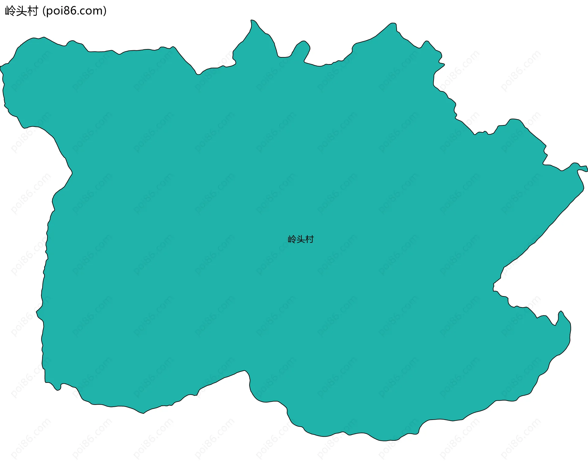 岭头村边界地图