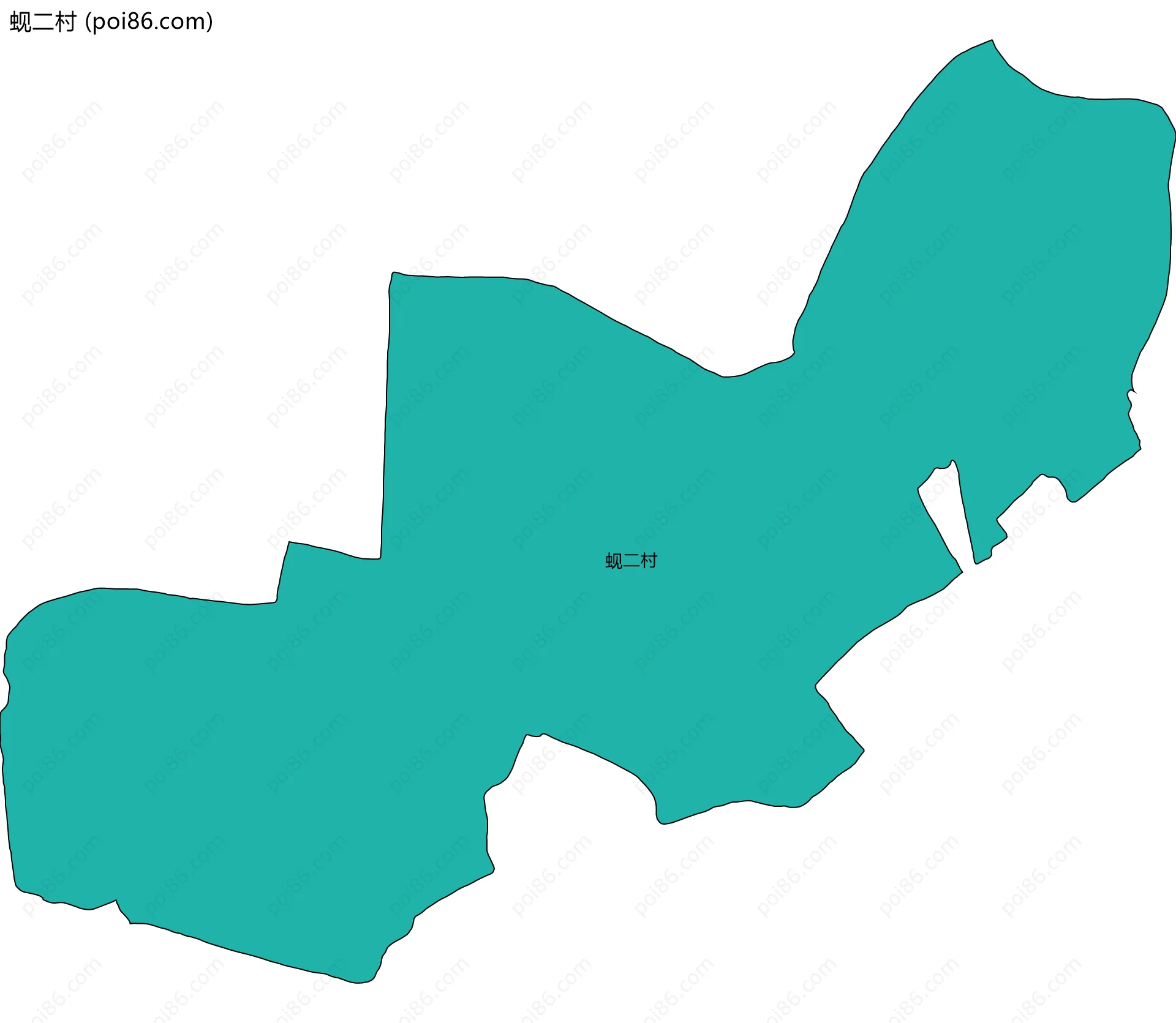 蚬二村边界地图