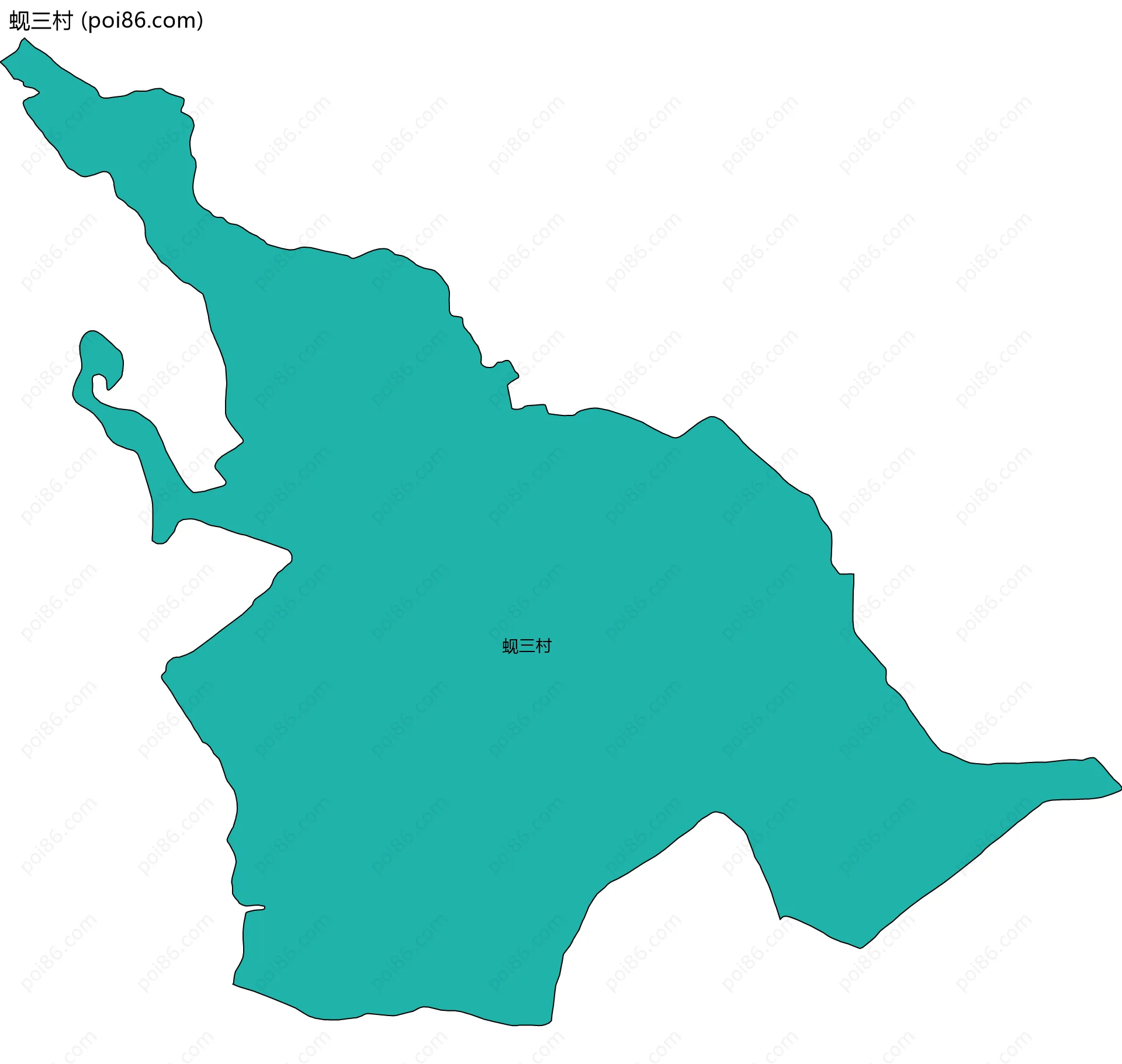蚬三村边界地图
