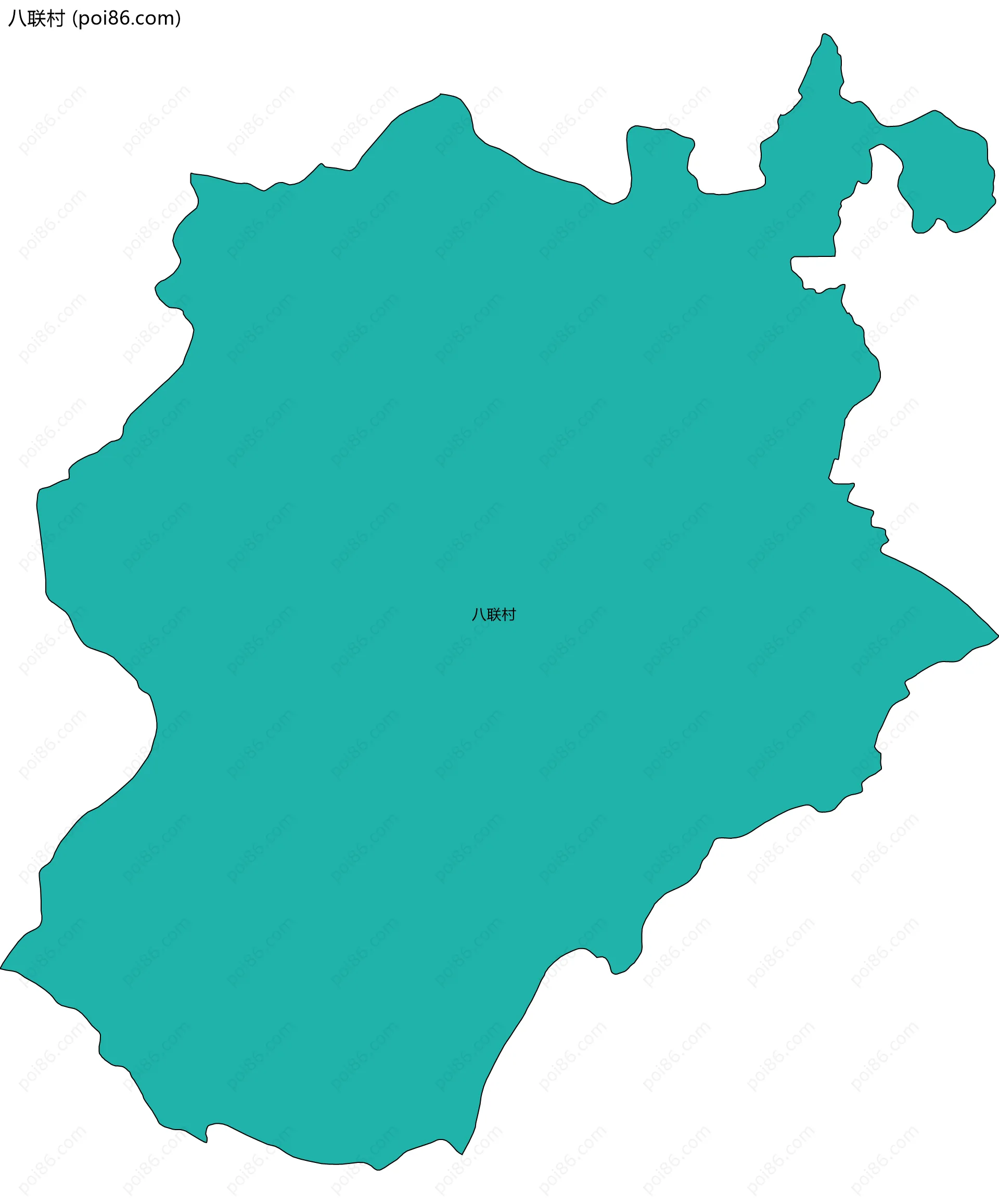 八联村边界地图
