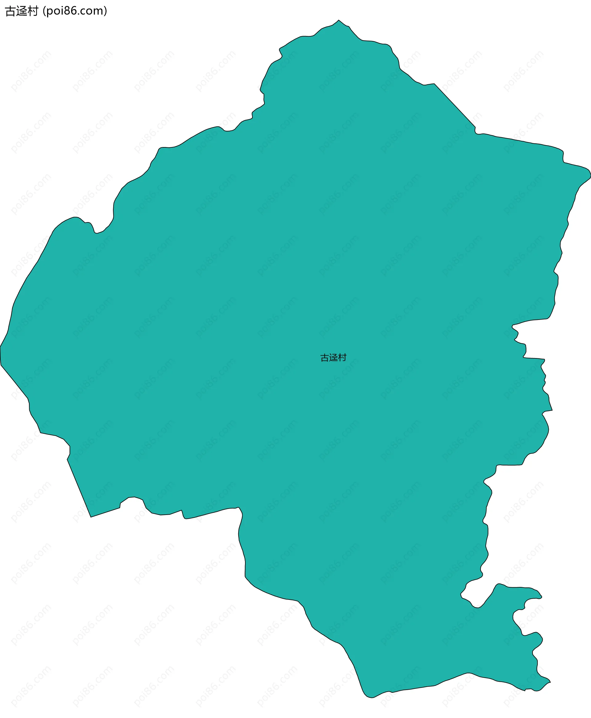 古迳村边界地图