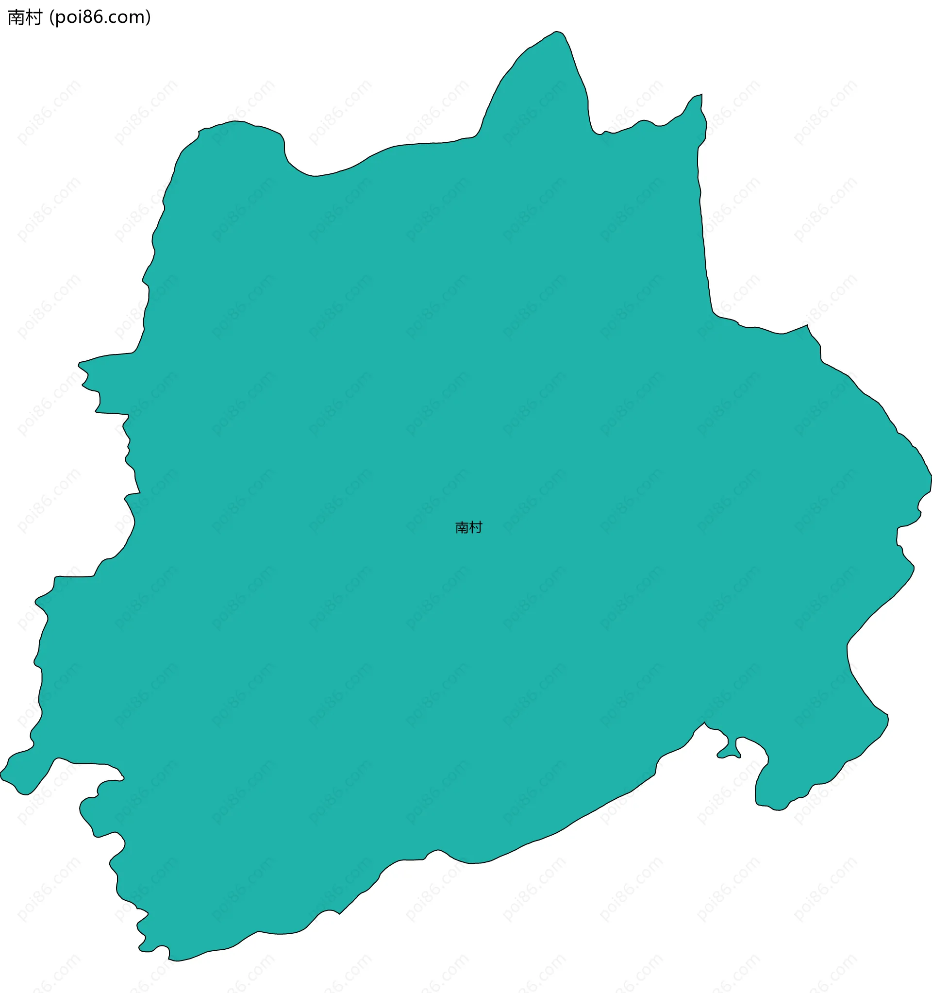 南村边界地图