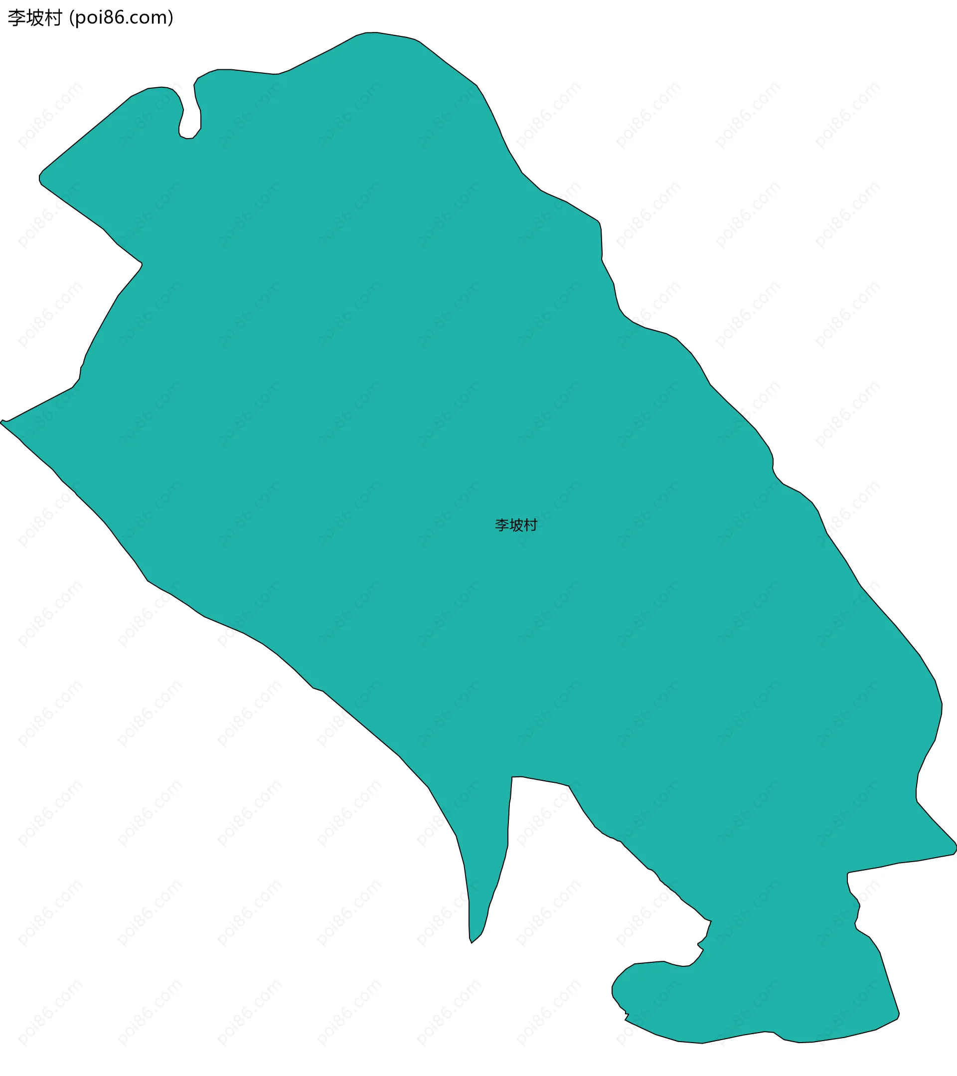 李坡村边界地图