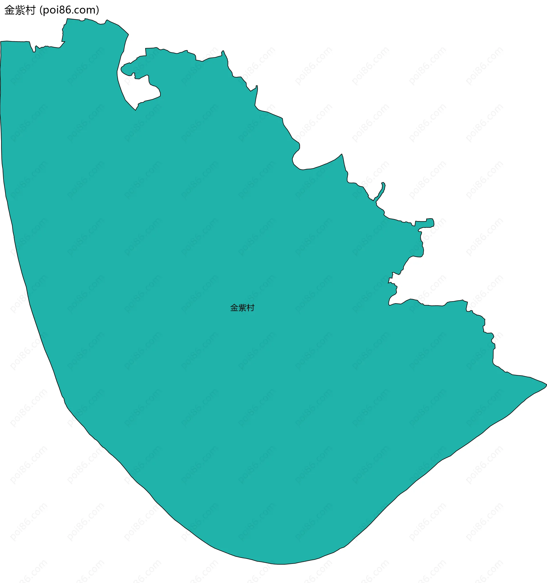 金紫村边界地图