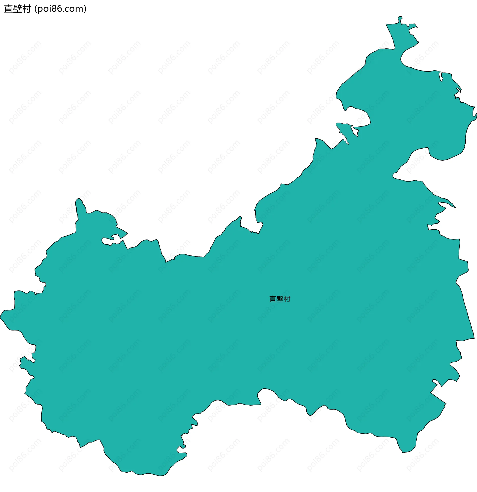 直壁村边界地图