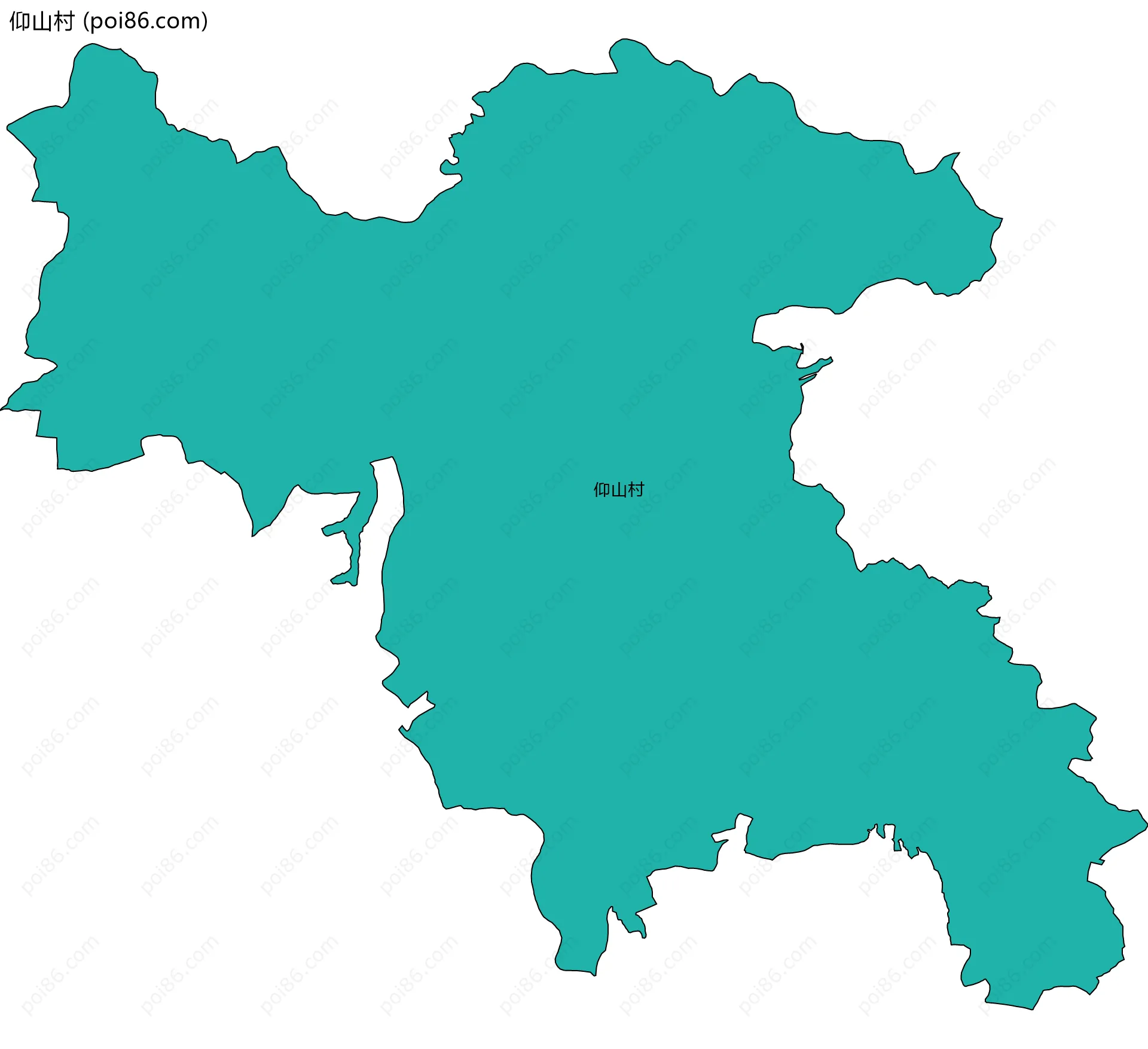 仰山村边界地图