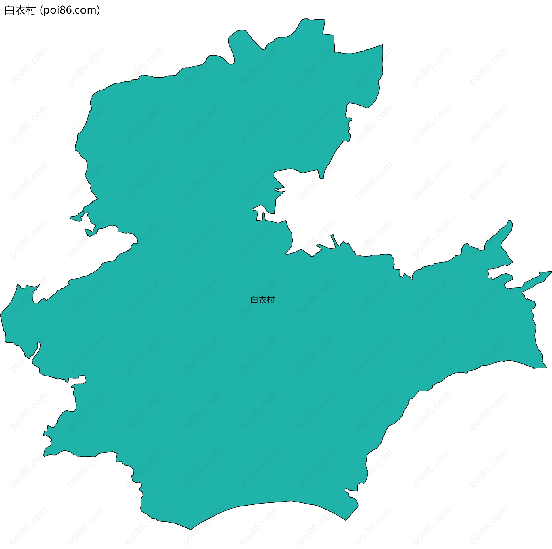白衣村边界地图