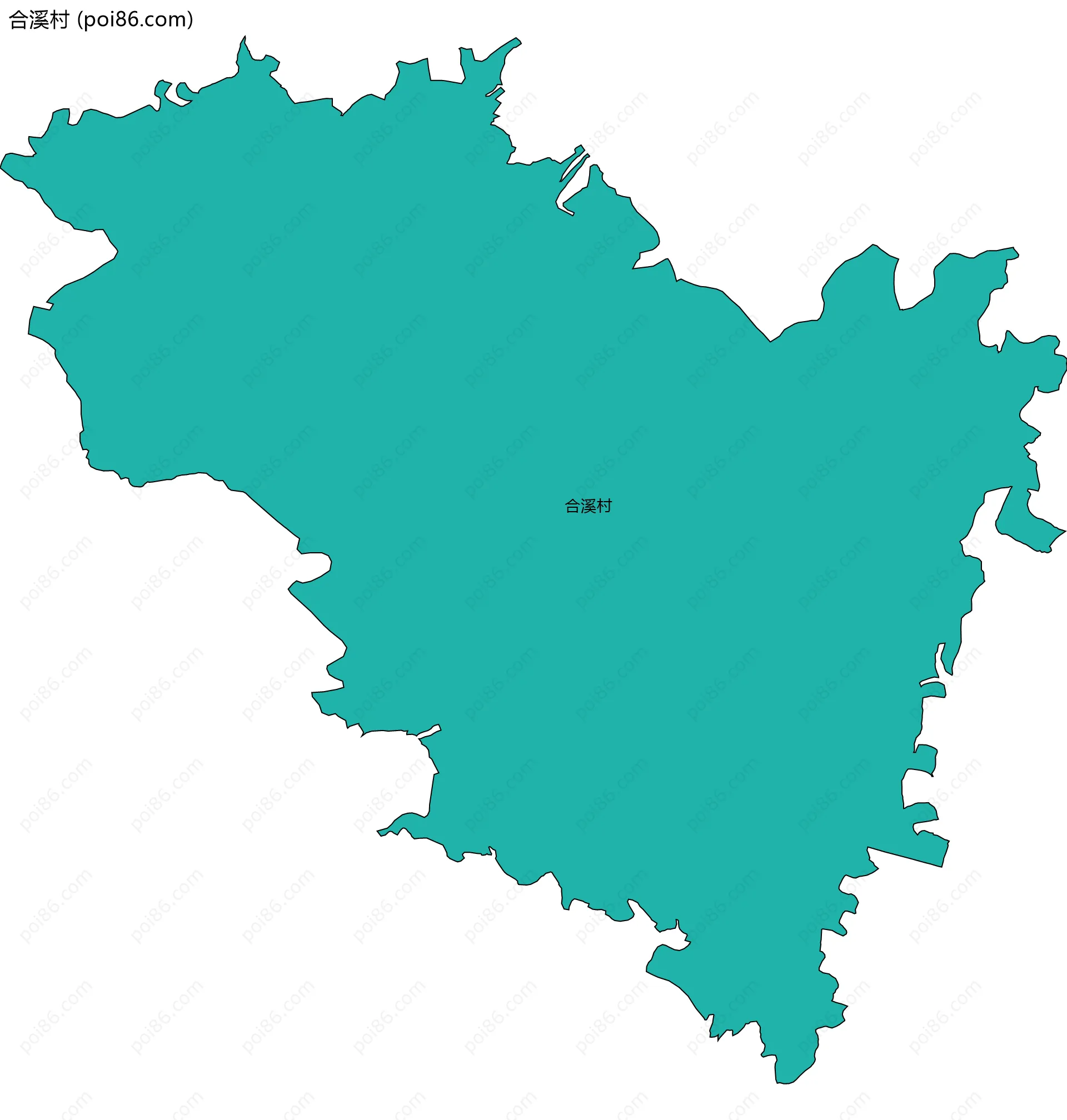 合溪村边界地图