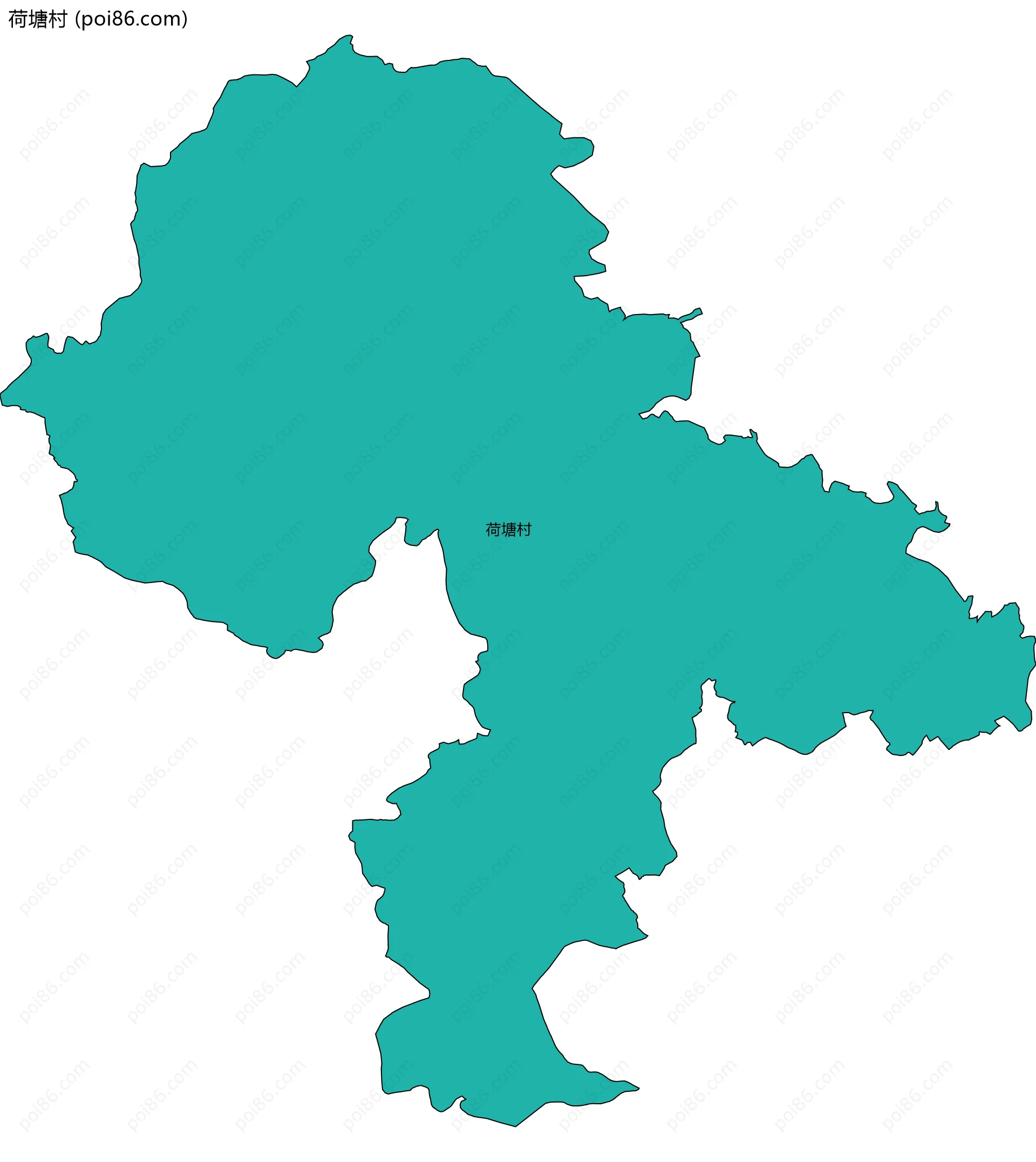 荷塘村边界地图