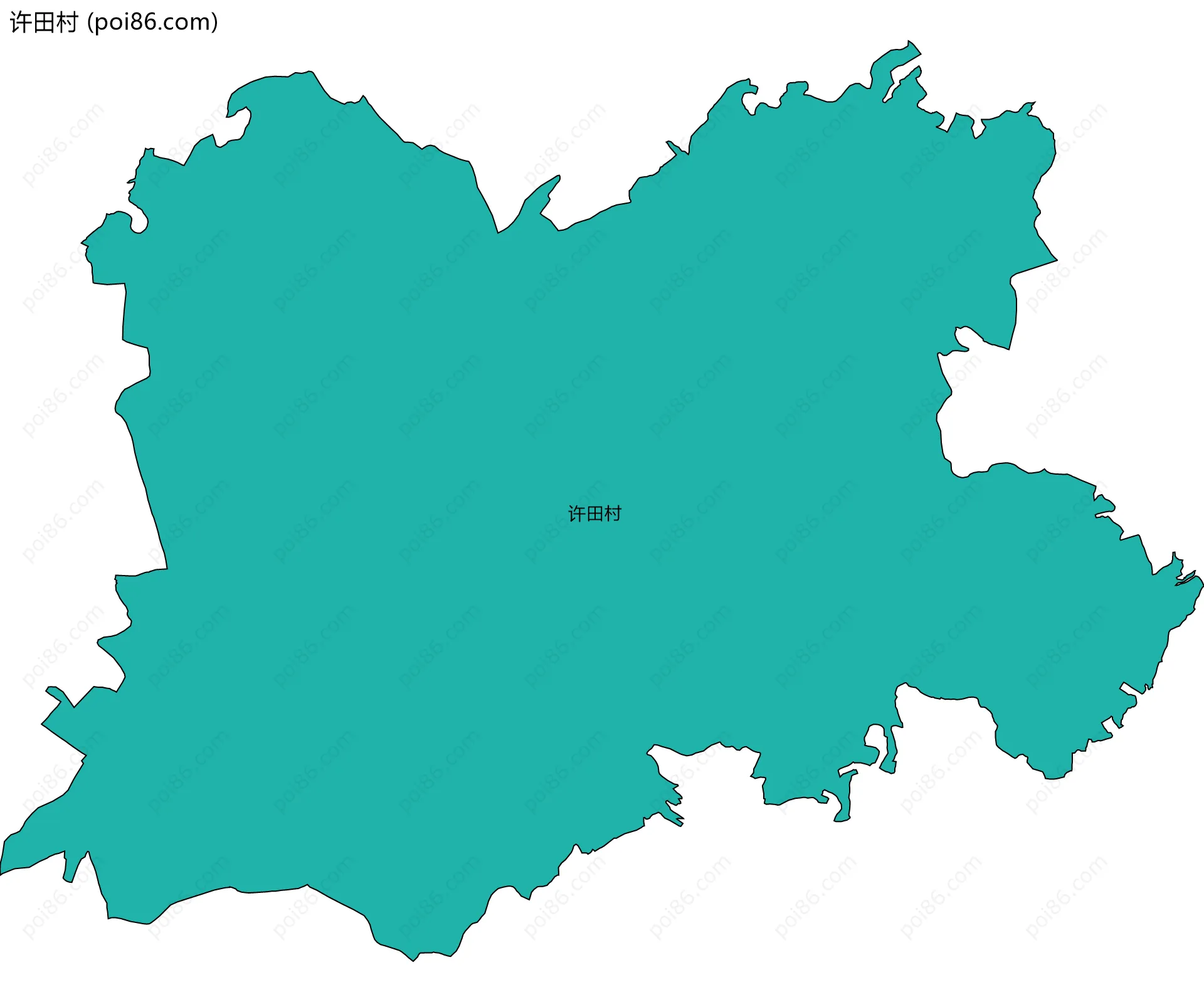 许田村边界地图