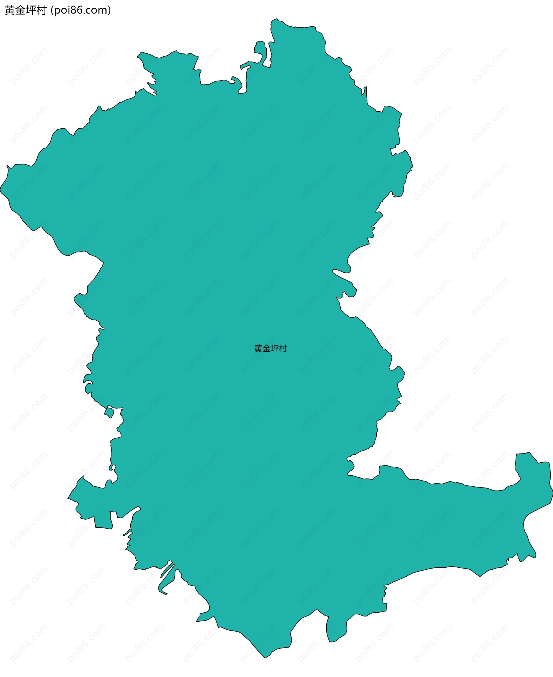 黄金坪村边界地图