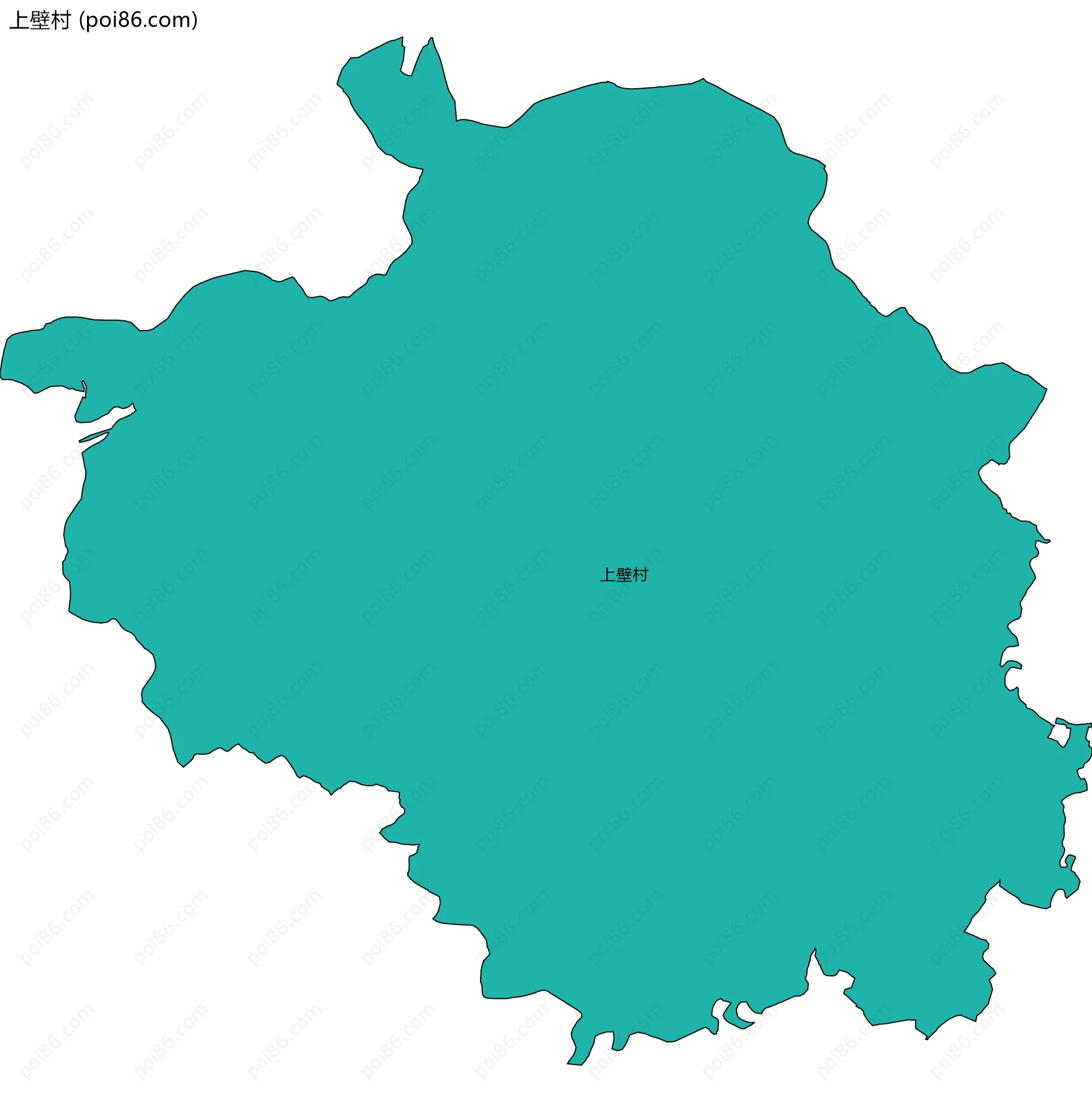 上壁村边界地图