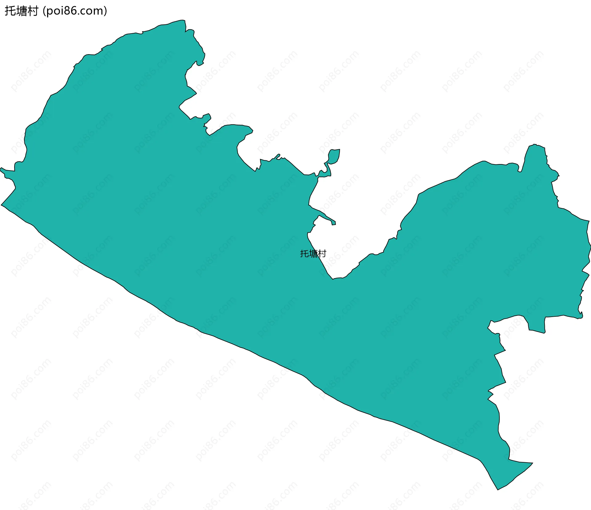 托塘村边界地图