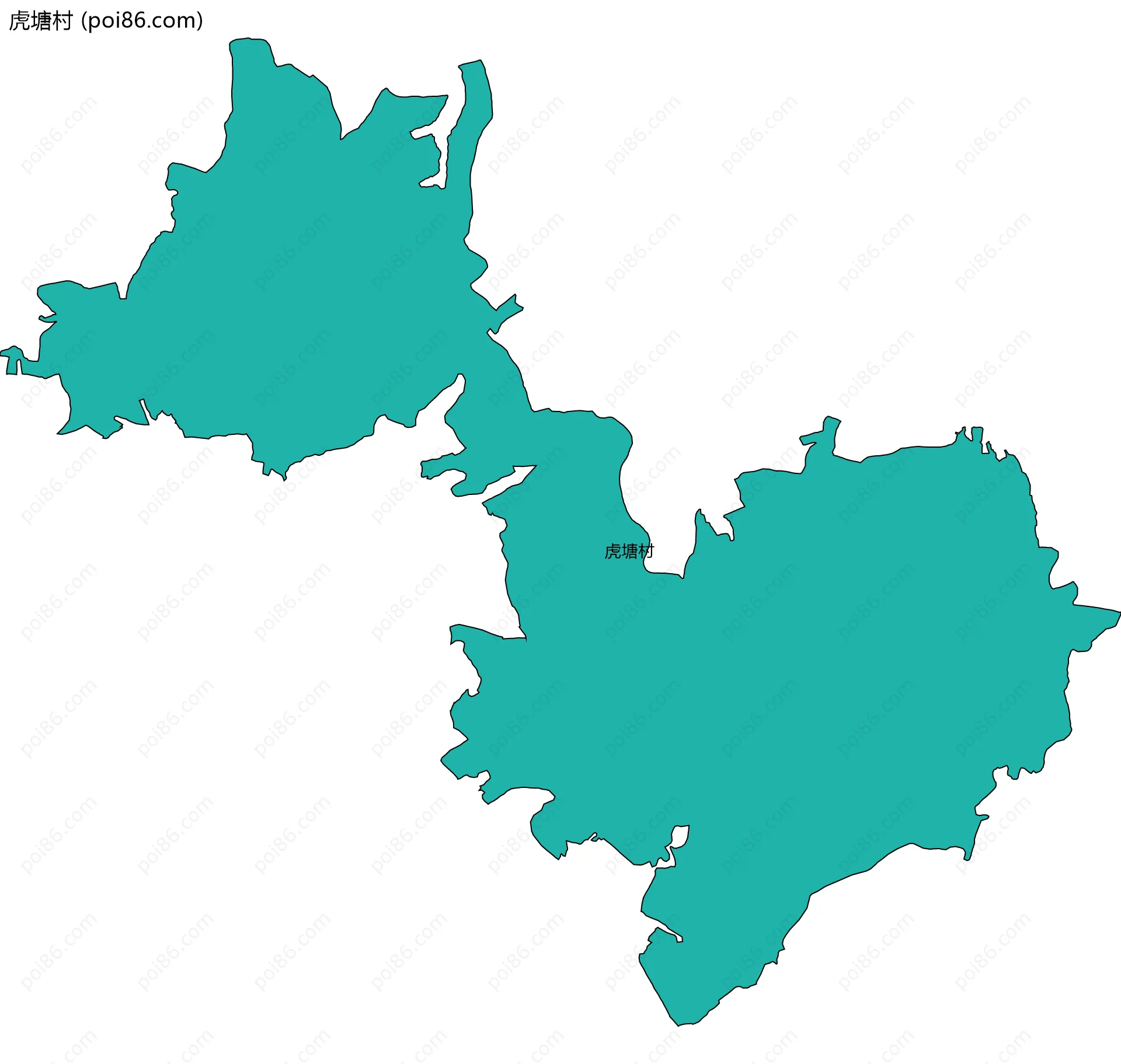 虎塘村边界地图