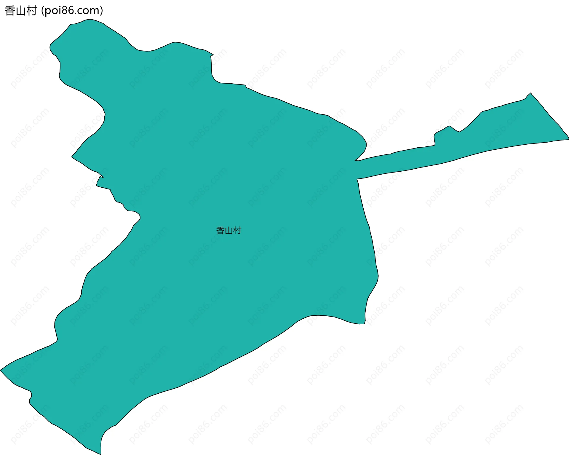 香山村边界地图